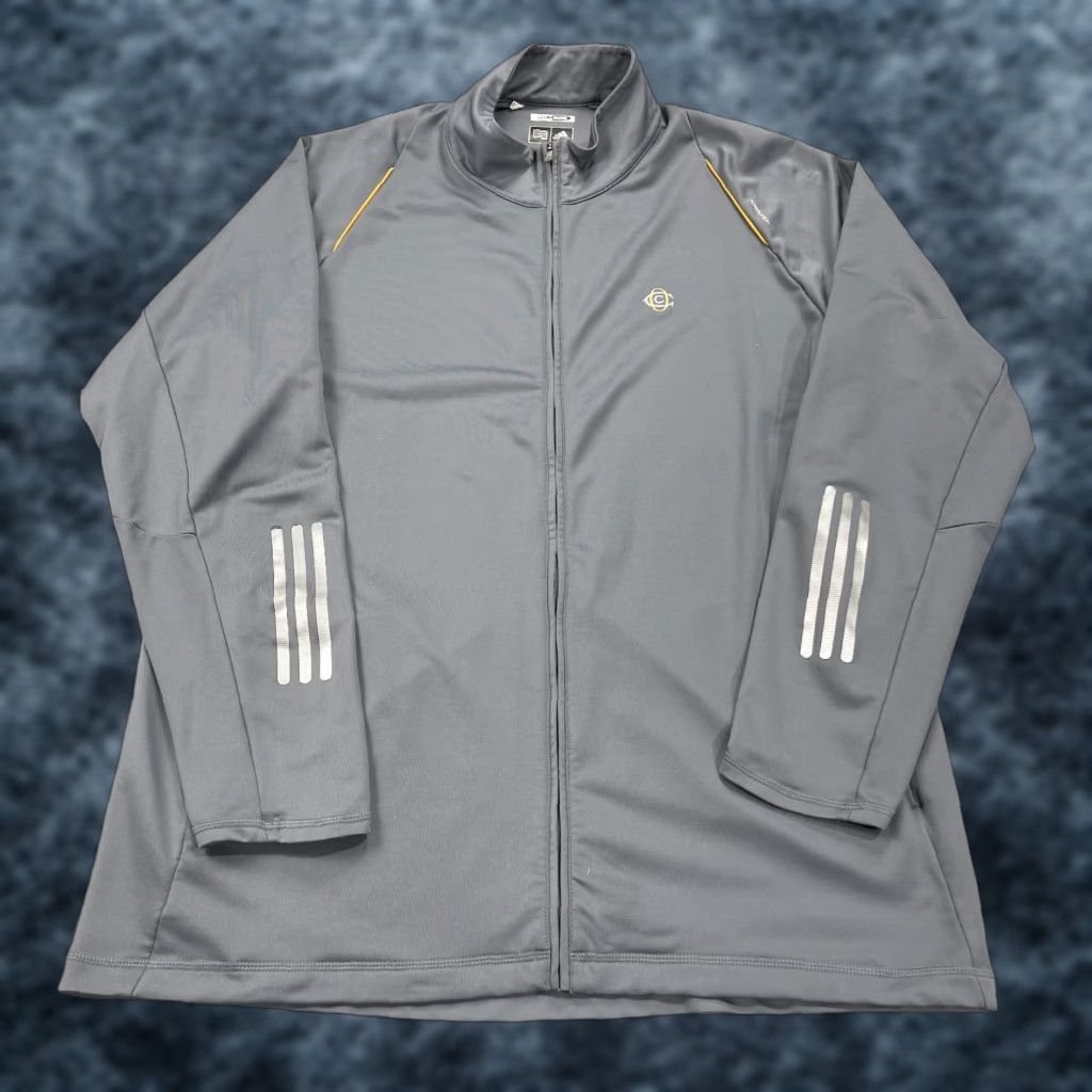 Adidas adidas Golf Jacket Mens L Gray Full Zip Climawarm Logo Sports Activewear 90s? Size US L / EU 52-54 / 3 - 1 Thumbnail