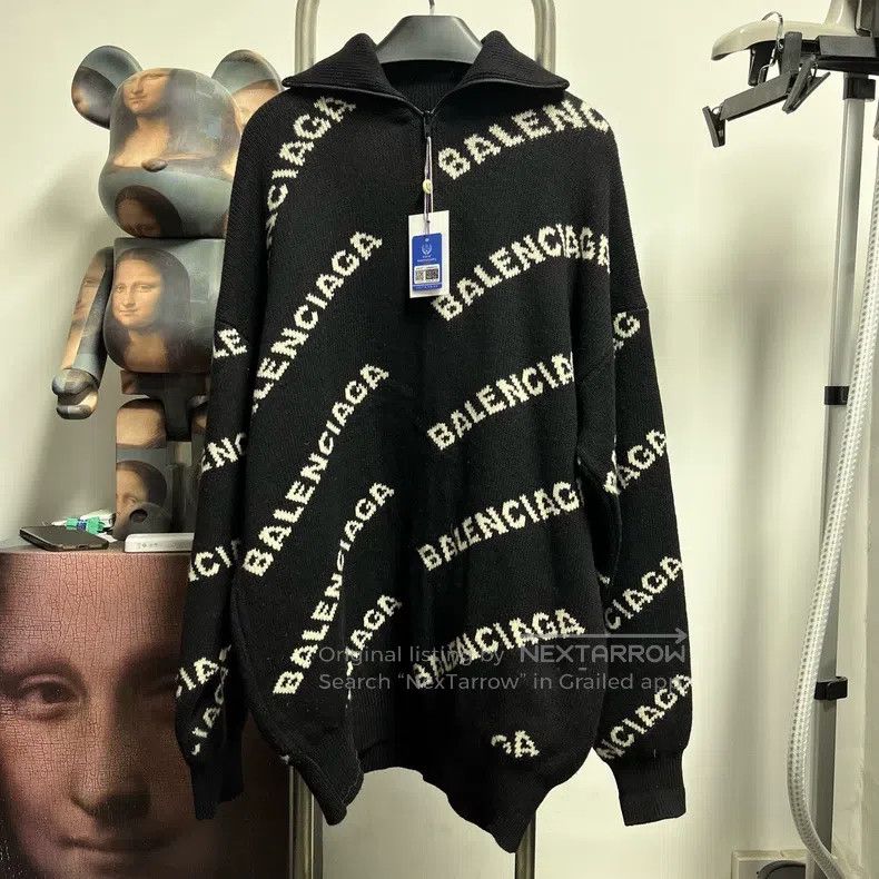 Balenciaga Balenciaga All-over Print Bulletproof Sweater Size US M / EU 48-50 / 2 - 1 Thumbnail