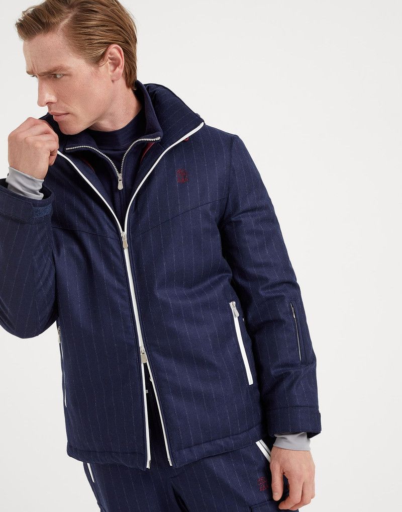 Brunello Cucinelli o1w1db10226 Wr Padded Jacket in Navy Blue Size US S / EU 44-46 / 1 - 2 Thumbnail