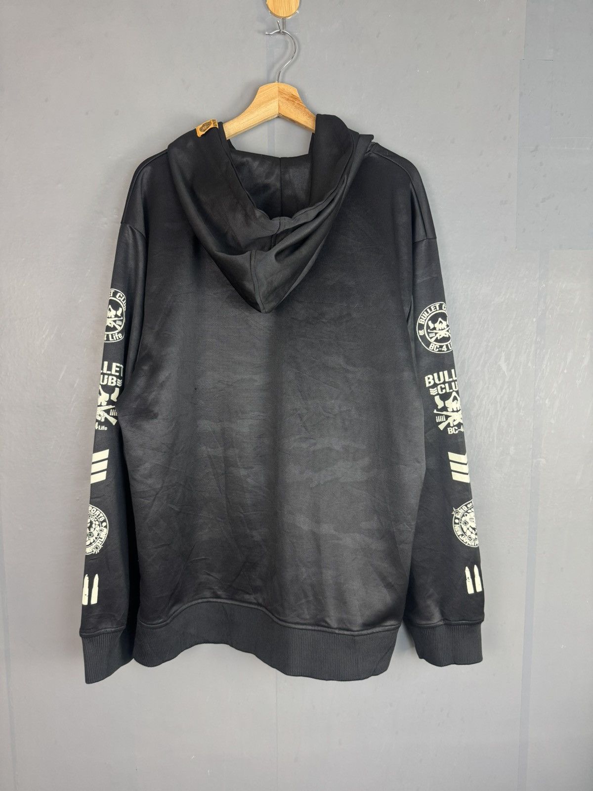 Japanese Brand × Vintage Vintage Bullet Club Zipper Hoodie by New Japan Pro Wresling Size US XXL / EU 58 / 5 - 5 Thumbnail