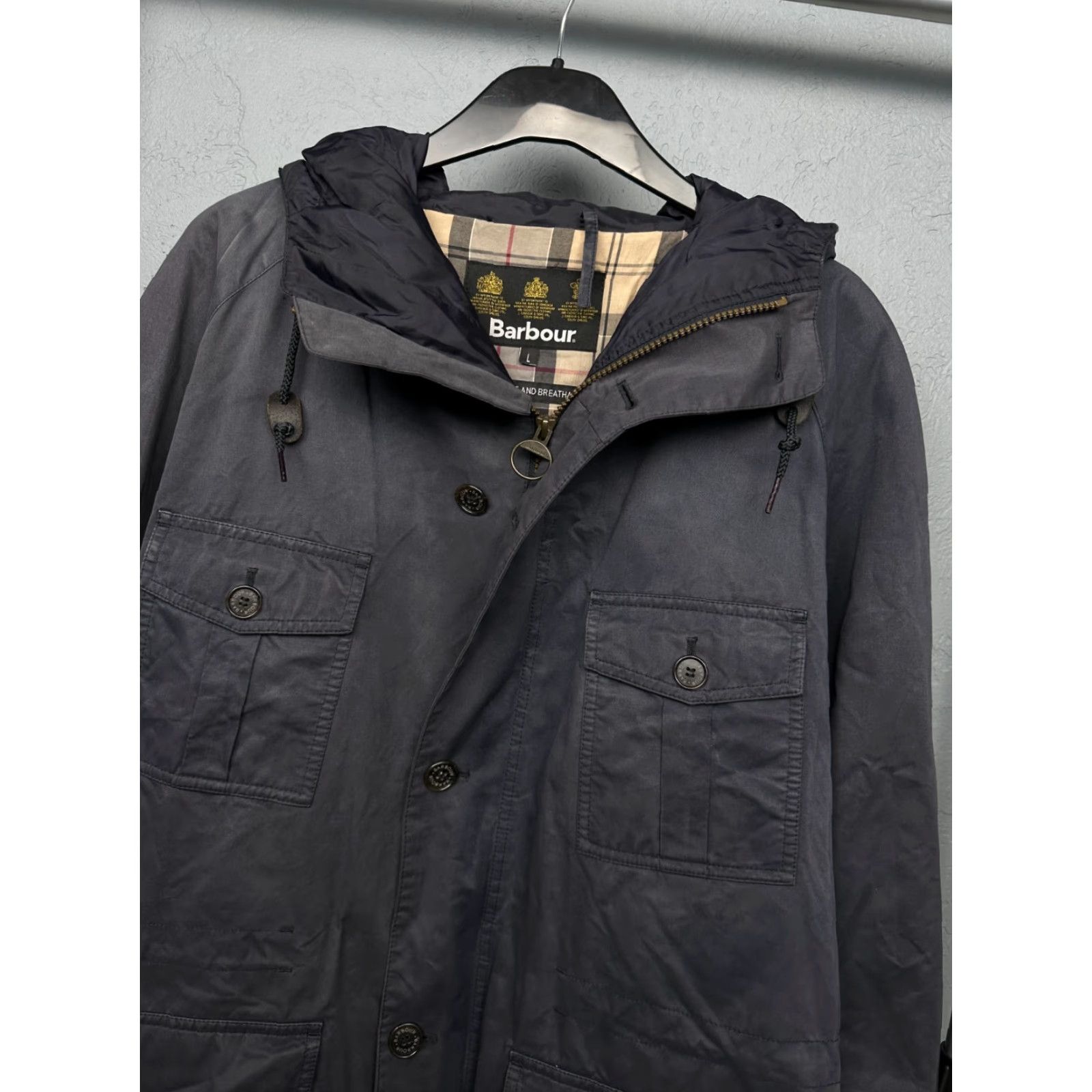 Barbour Barbour Jacket Cornish Mens L Waterproof Blue Barbour Cornish Jacket Mens L Waterproof Blue Size US L / EU 52-54 / 3 - 2 Thumbnail