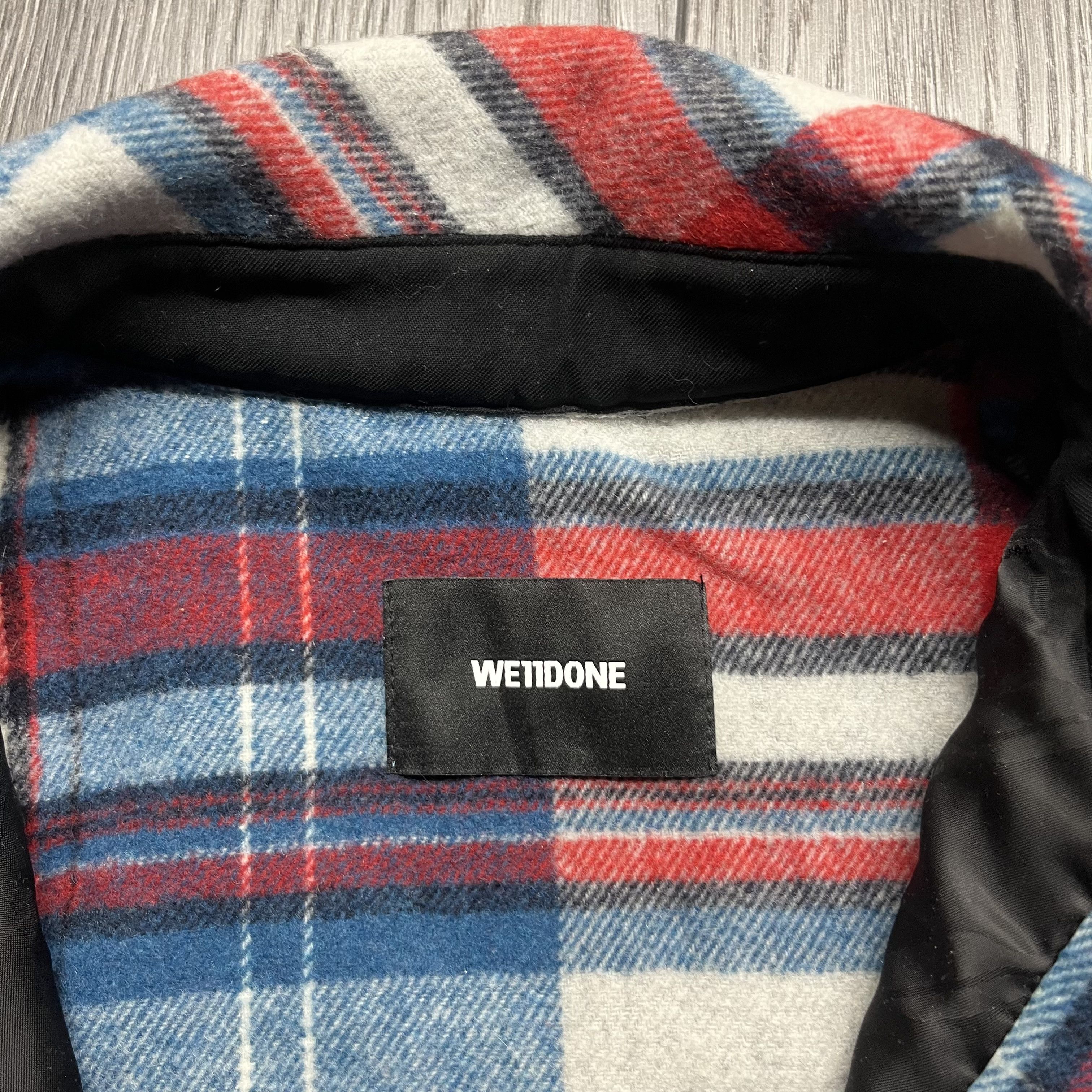 WE11DONE We11done Wool Plaid Print Quarter Zip Jacket Medium Size US M / EU 48-50 / 2 - 7 Thumbnail