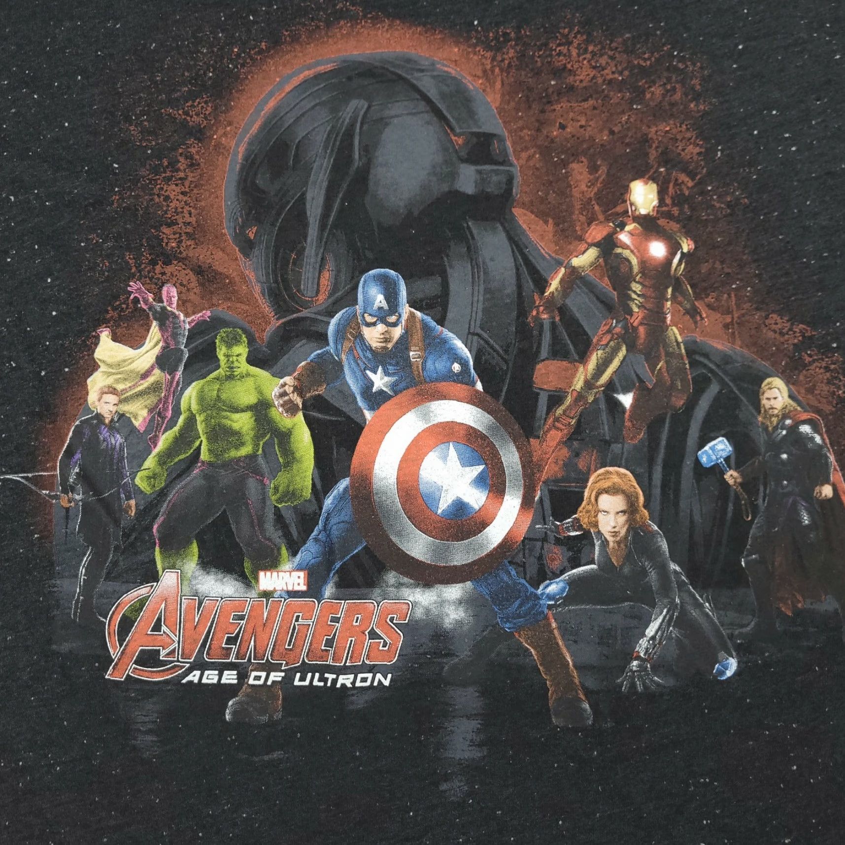 Vintage VINTAGE Marvel Avengers Age Of Ultron Movie Graphic Black T-Shirt Adult Large Mens Size US L / EU 52-54 / 3 - 2 Thumbnail