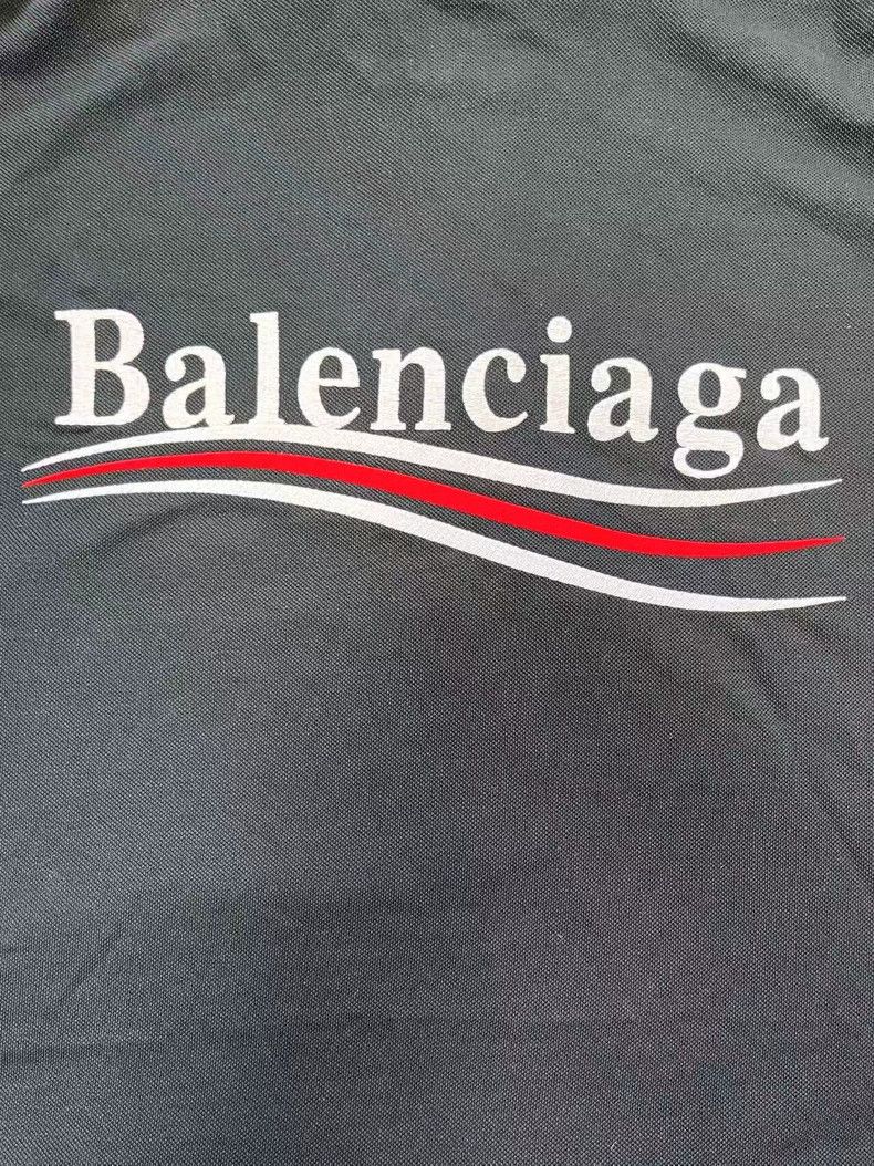 Balenciaga Balenciaga Logo Button Short Sleeve Polo Shirt Size US M / EU 48-50 / 2 - 4 Thumbnail