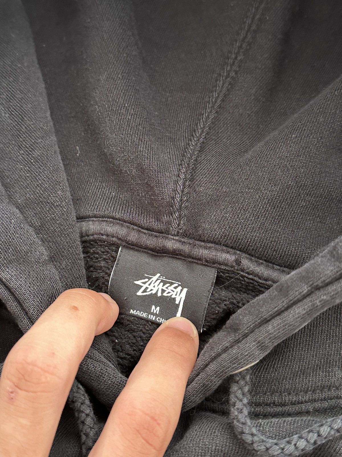 Stussy 🔥VINTAGE STUSSY EMBROIDERED CENTRE LOGO FADED HOODIE🔥 Size US M / EU 48-50 / 2 - 6 Thumbnail