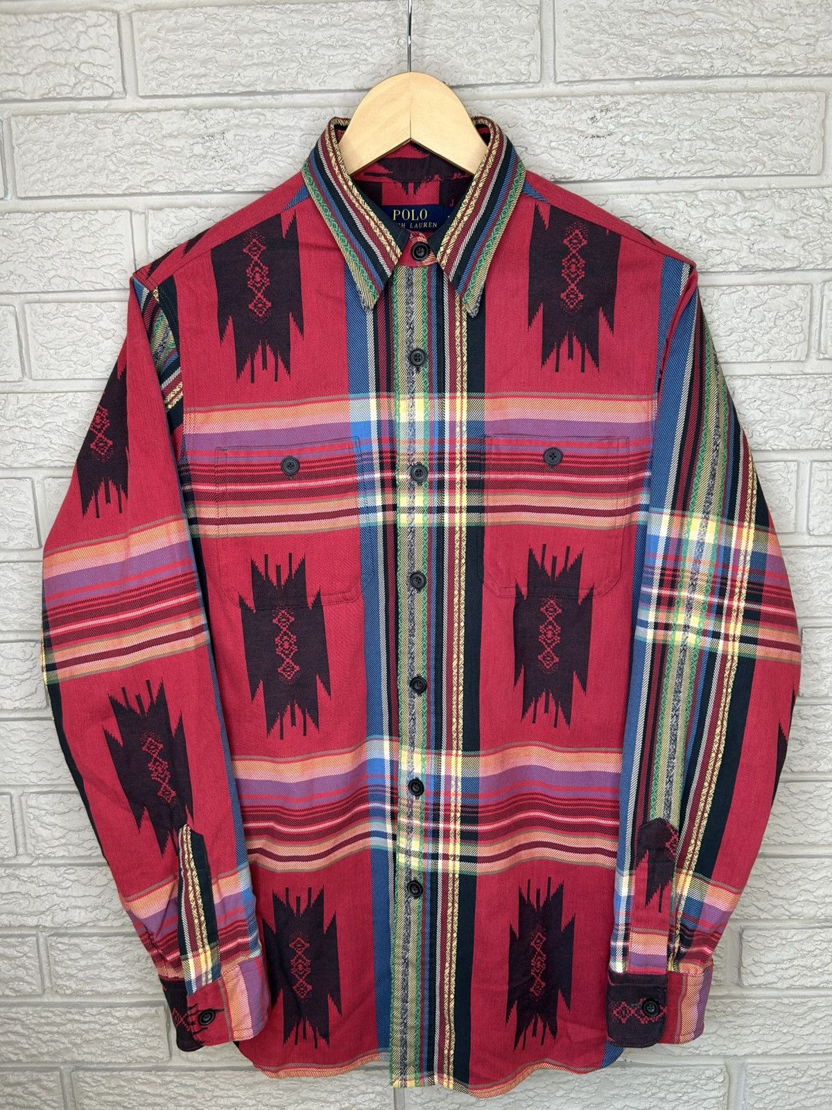 Polo Ralph Lauren Polo Ralph Lauren Travis Scott Aztec Button Up Size US S / EU 44-46 / 1 - 2 Thumbnail