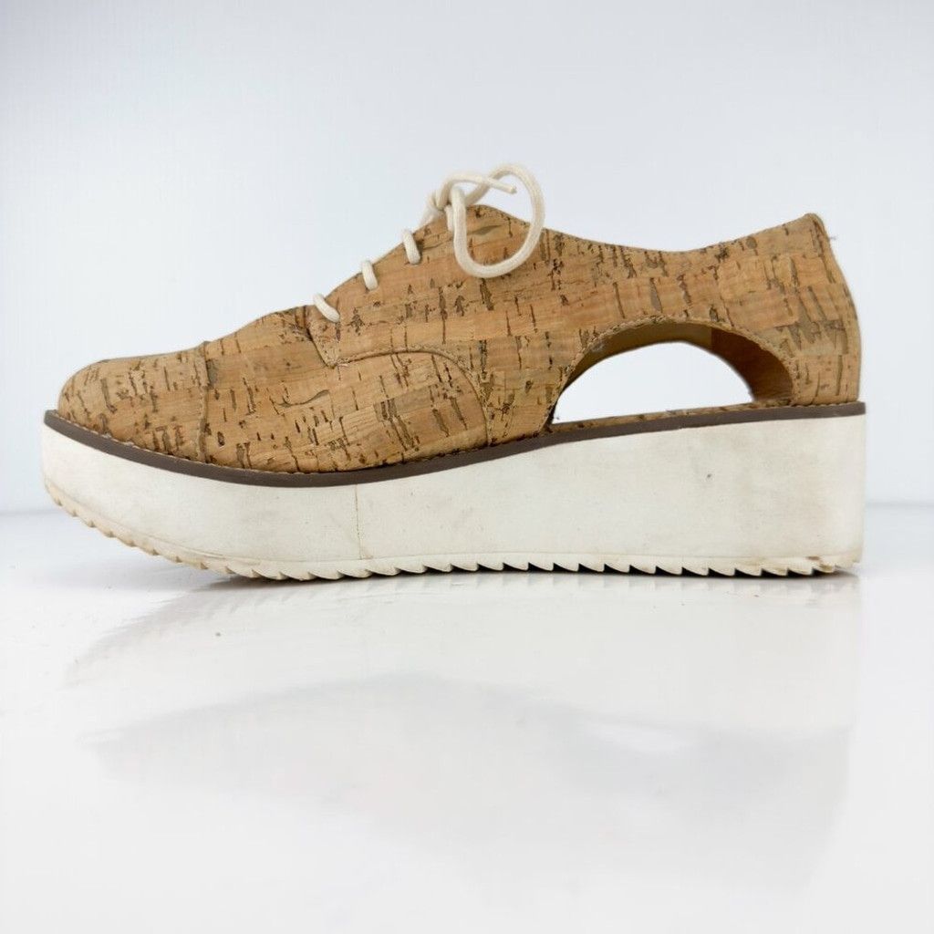 SCHUTZ SCHUTZ Oxford Cut Out Cork Lightweight Contemporary Tan Size US 11 / IT 41 - 5 Thumbnail