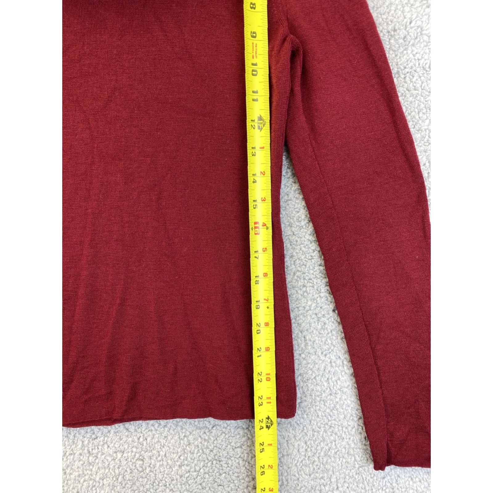 Ann Taylor Ann Taylor Loft Lounge Shirt Women’s M Maroon Cowl Neck Raglan Sleeve Pullover All Seasons Knit Top Size M / US 6-8 / IT 42-44 - 5 Thumbnail
