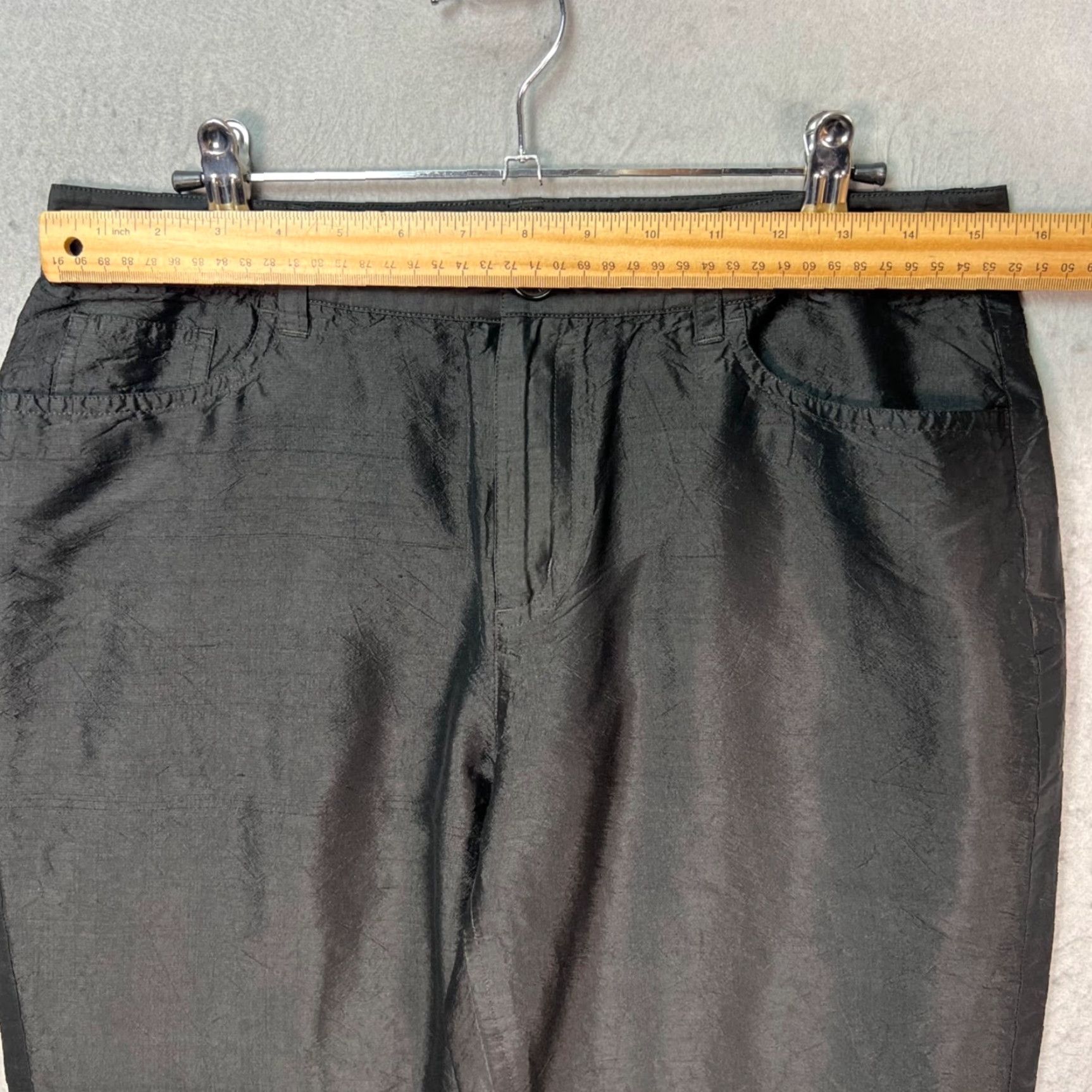 Ralph Lauren Lauren Ralph Lauren Black Silk Straight Leg Pants Womens Size 6 Size 28" / US 6 / IT 42 - 4 Thumbnail