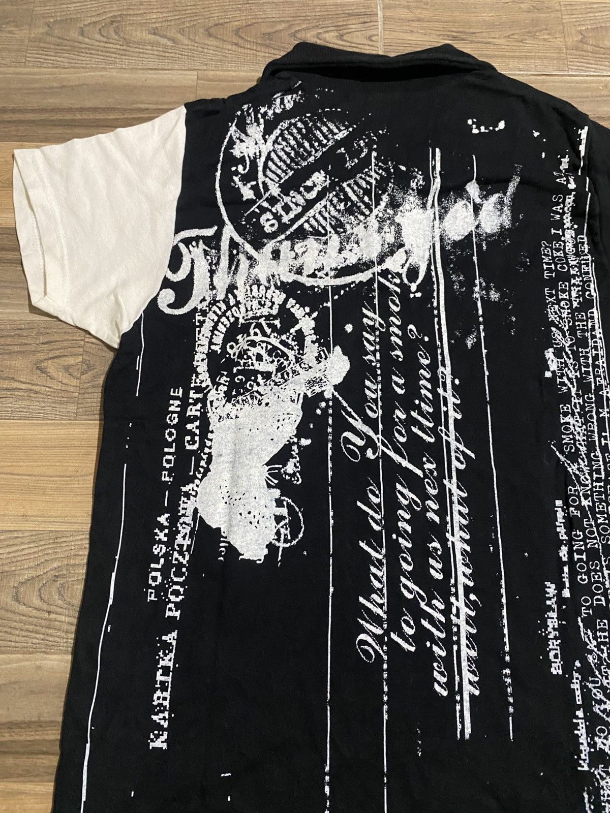 Japanese Brand × Vintage BLACK AND WHITE HARE EXCLUSIVE DESIGN POEM UNISEX SHIRT Size US M / EU 48-50 / 2 - 2 Thumbnail