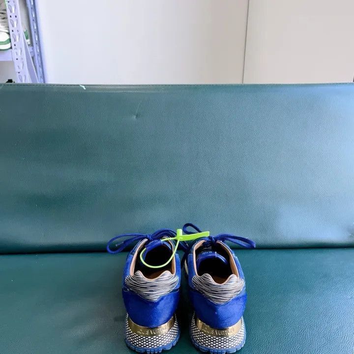 Louis Vuitton Louis Vuitton Blue Mesh Lace-Up Sports Sneakers -2508 Size US 5.5 / EU 38 - 3 Thumbnail