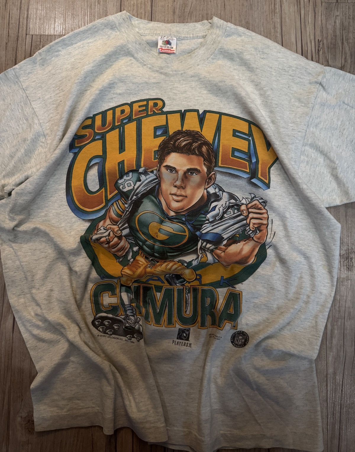Vintage RARE Vintage 1996 SUPER CHEWEY Mark Chmura Tee Size US XL / EU 56 / 4 - 1 Thumbnail