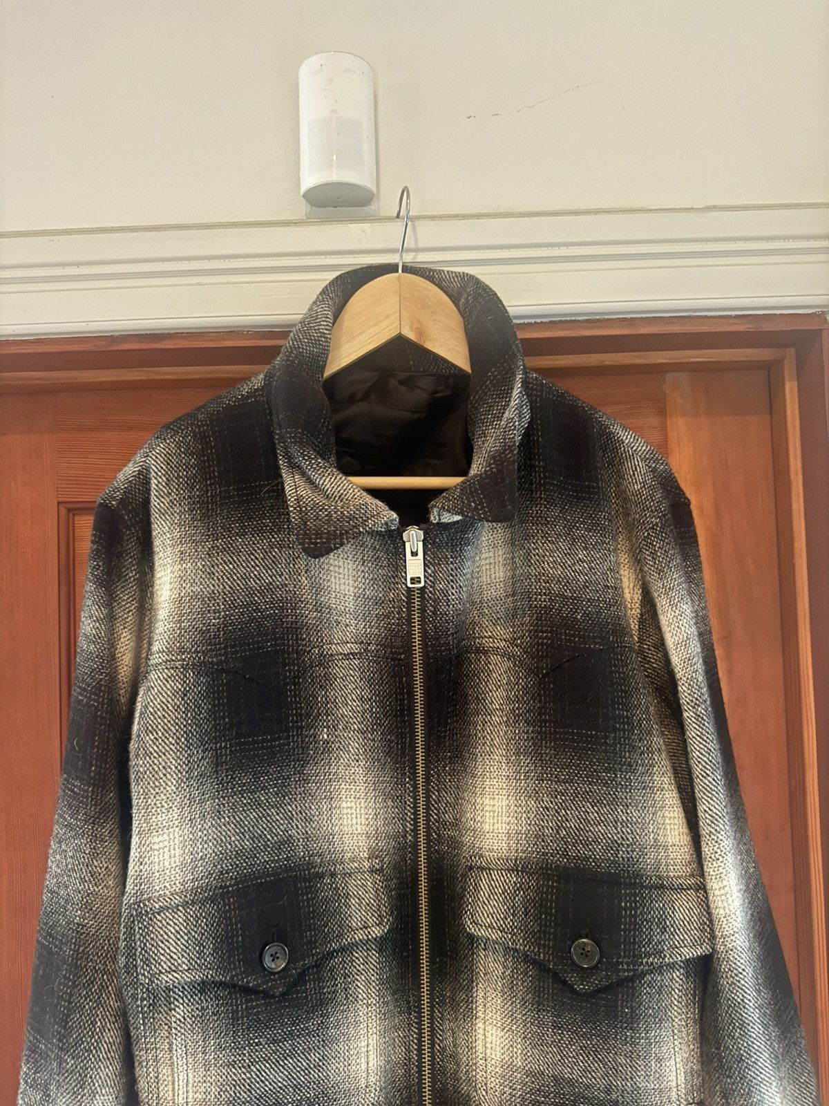 Frye Frye Dylan Shadow Plaid Wool Bomber Jacket Size US M / EU 48-50 / 2 - 8 Thumbnail