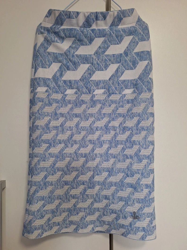 Vivienne Westwood Vivienne Westwood Blue geometric pattern dress Size 29" - 1 Thumbnail