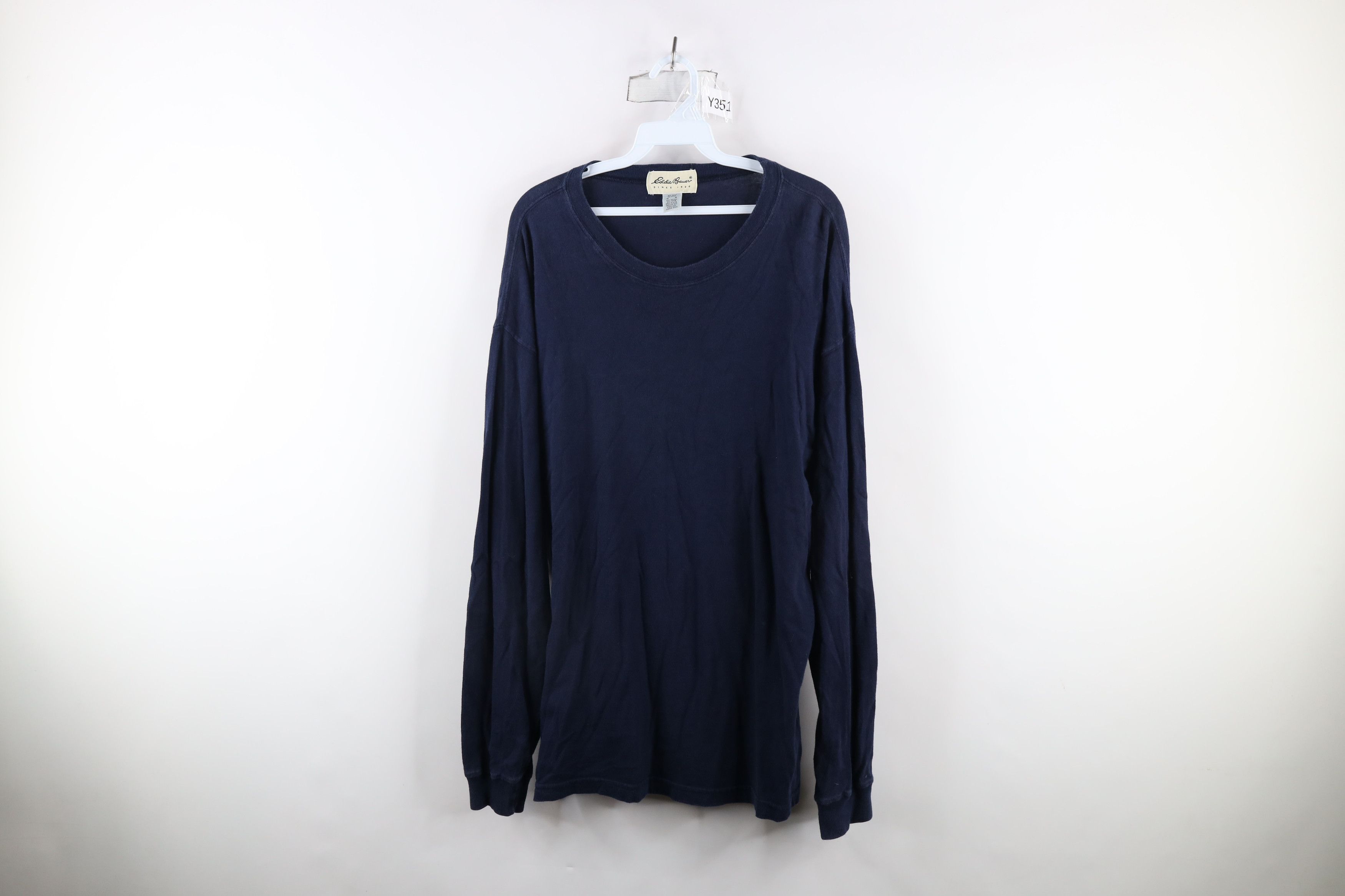 Eddie Bauer × Vintage Vintage 90s Eddie Bauer Long Sleeve T-Shirt Blue Cotton USA Size US M / EU 48-50 / 2 - 1 Thumbnail