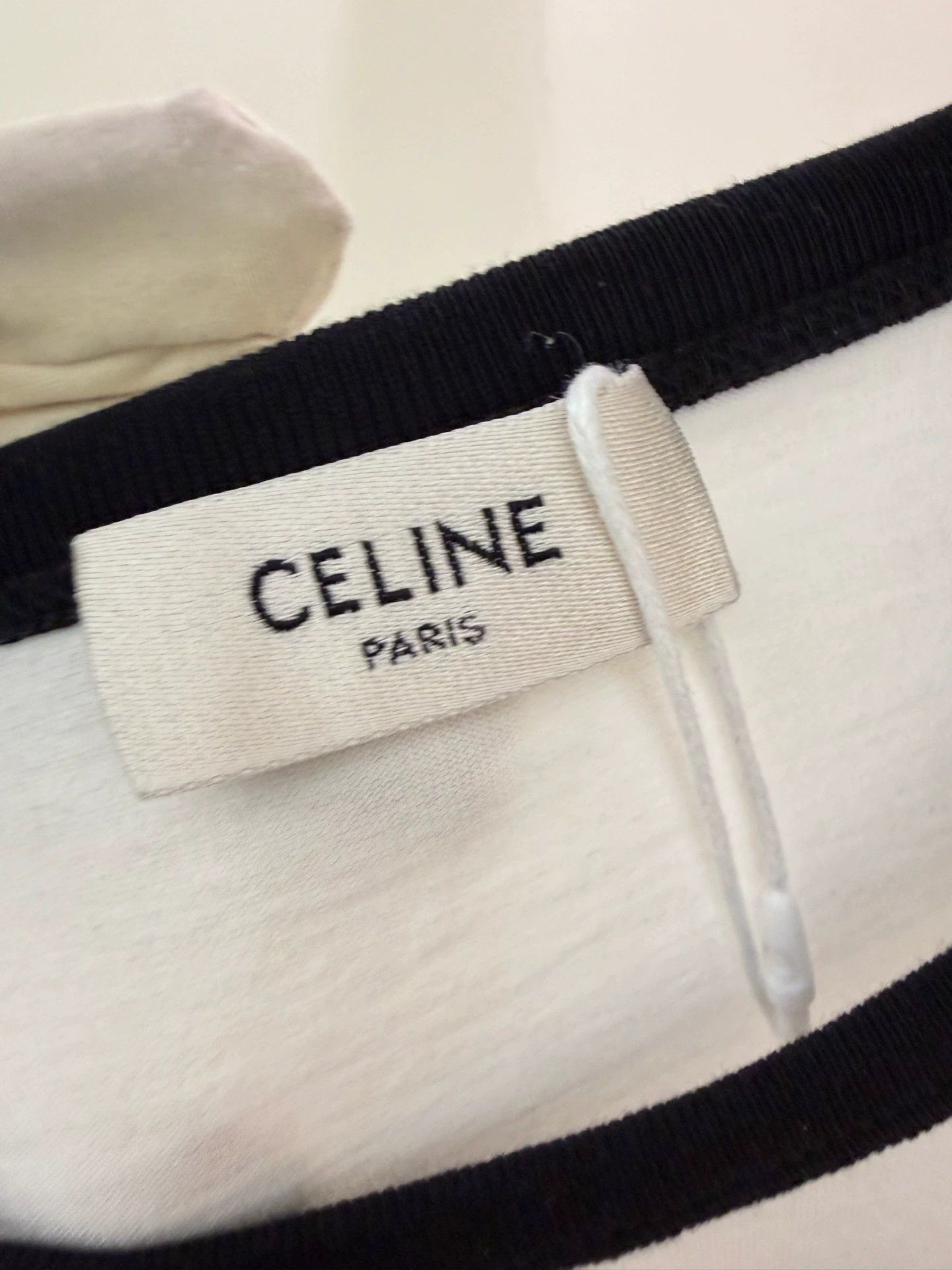 Celine Celine Pre-Owned B&W Colorblock Logo LS S Stained Size S / US 4 / IT 40 - 3 Thumbnail