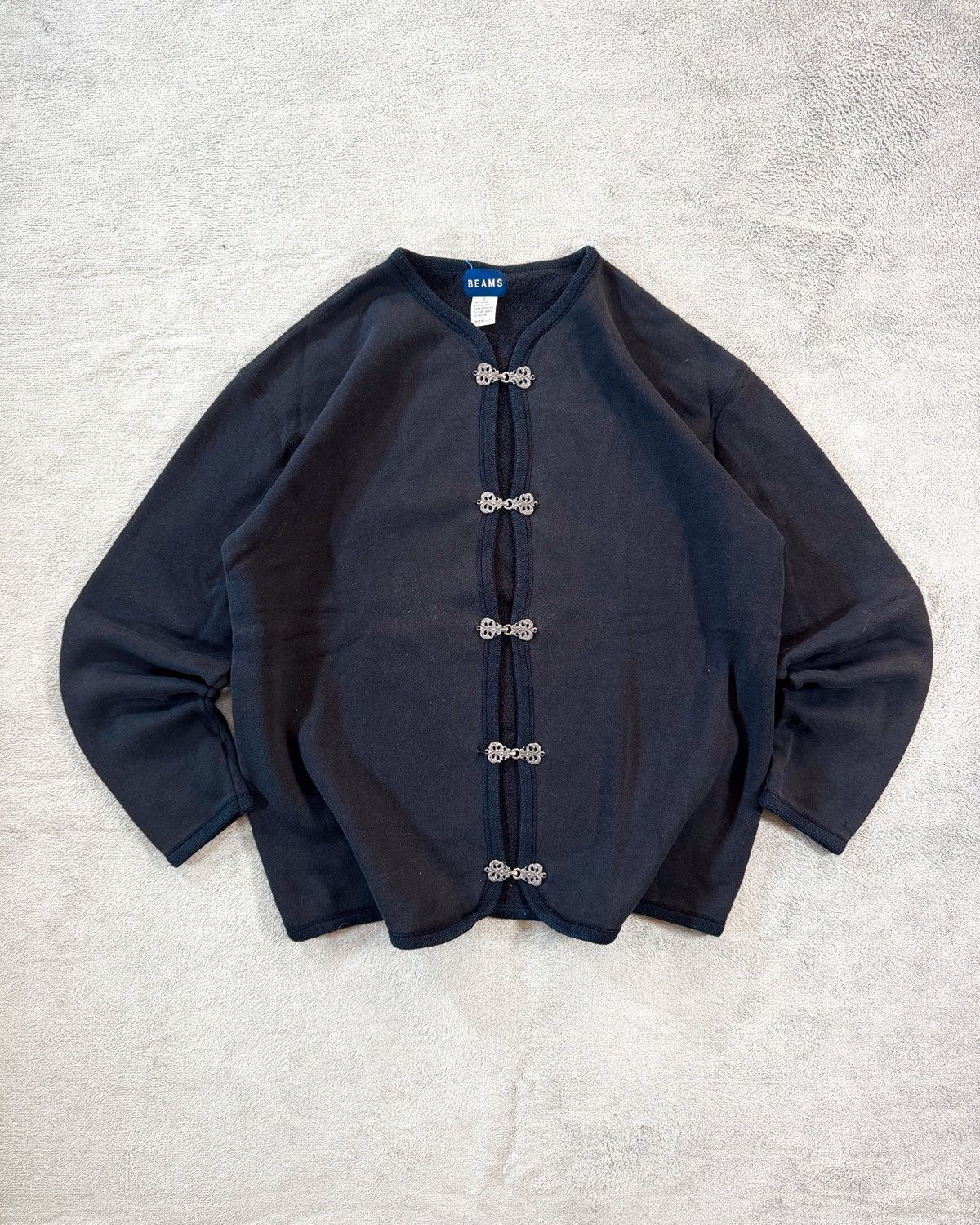 Beams Japan Beams Cardigan with Chinese Style Knotted Frog Closure Size US L / EU 52-54 / 3 - 1 Thumbnail