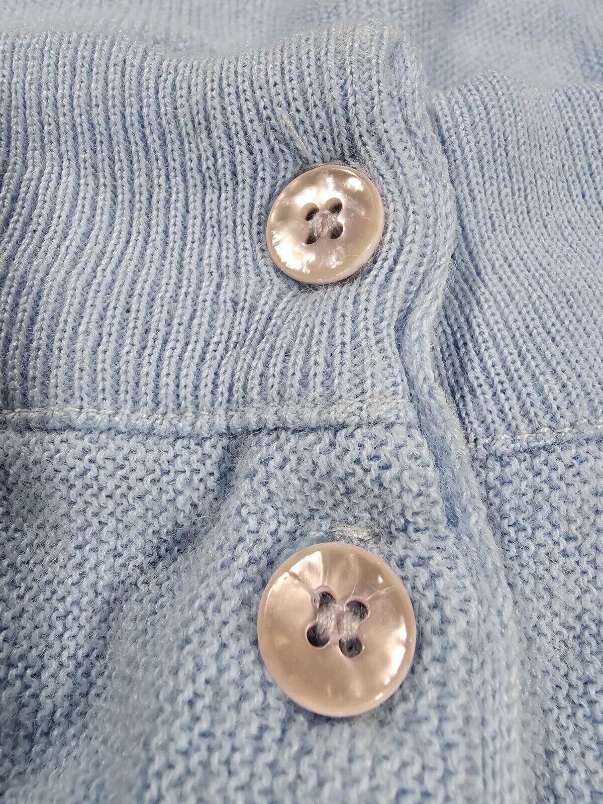 Designer I’m A Plum cardigan VNeck Sweater XL vintage Blue USA Made Size US XL / EU 56 / 4 - 8 Thumbnail