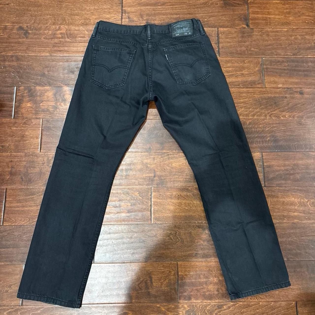 Levi's Levi’s 514 33x30 Black Slim Straight Jeans Size US 33 - 3 Thumbnail