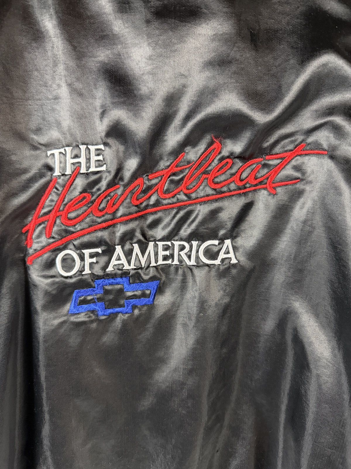 Other Vtg 80s Chevy Heartbeat Of America Jacket XL Satin Bomber Size US XL / EU 56 / 4 - 2 Thumbnail