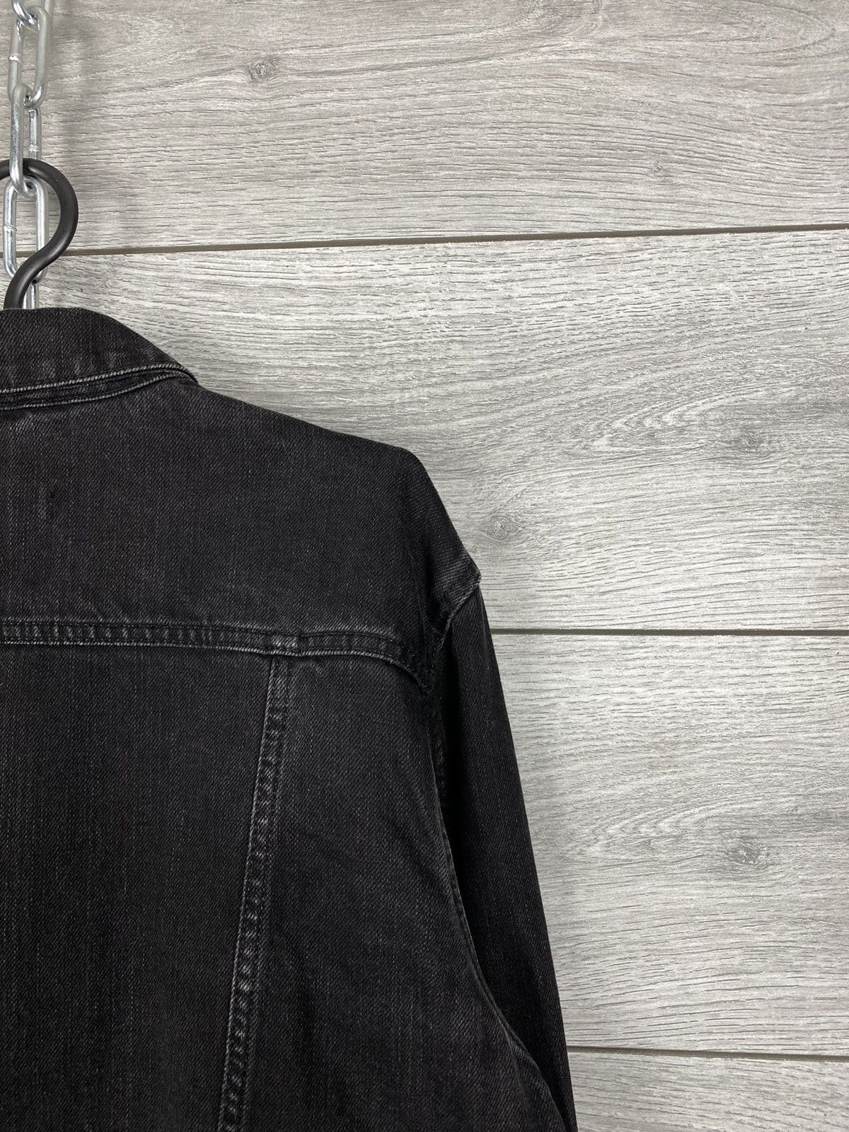 Allsaints Mens Allsaints Washed Black Denim Jacket Size US L / EU 52-54 / 3 - 12 Thumbnail