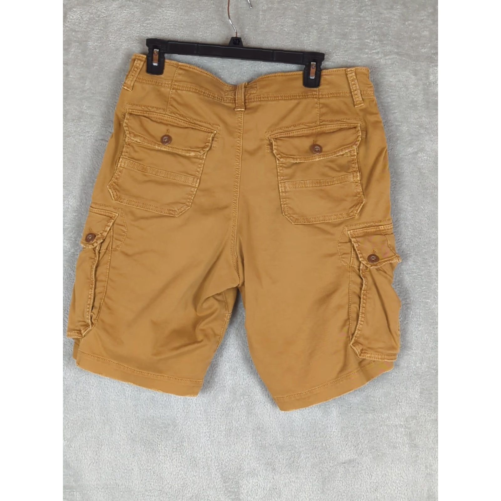 American Eagle Outfitters American Eagle Outfitters Cargo Shorts Men 33X10 Brown Classic Cargo Pockets Zip Front 10 Inseam Cotton Blend Spandex Size US 33 - 5 Thumbnail