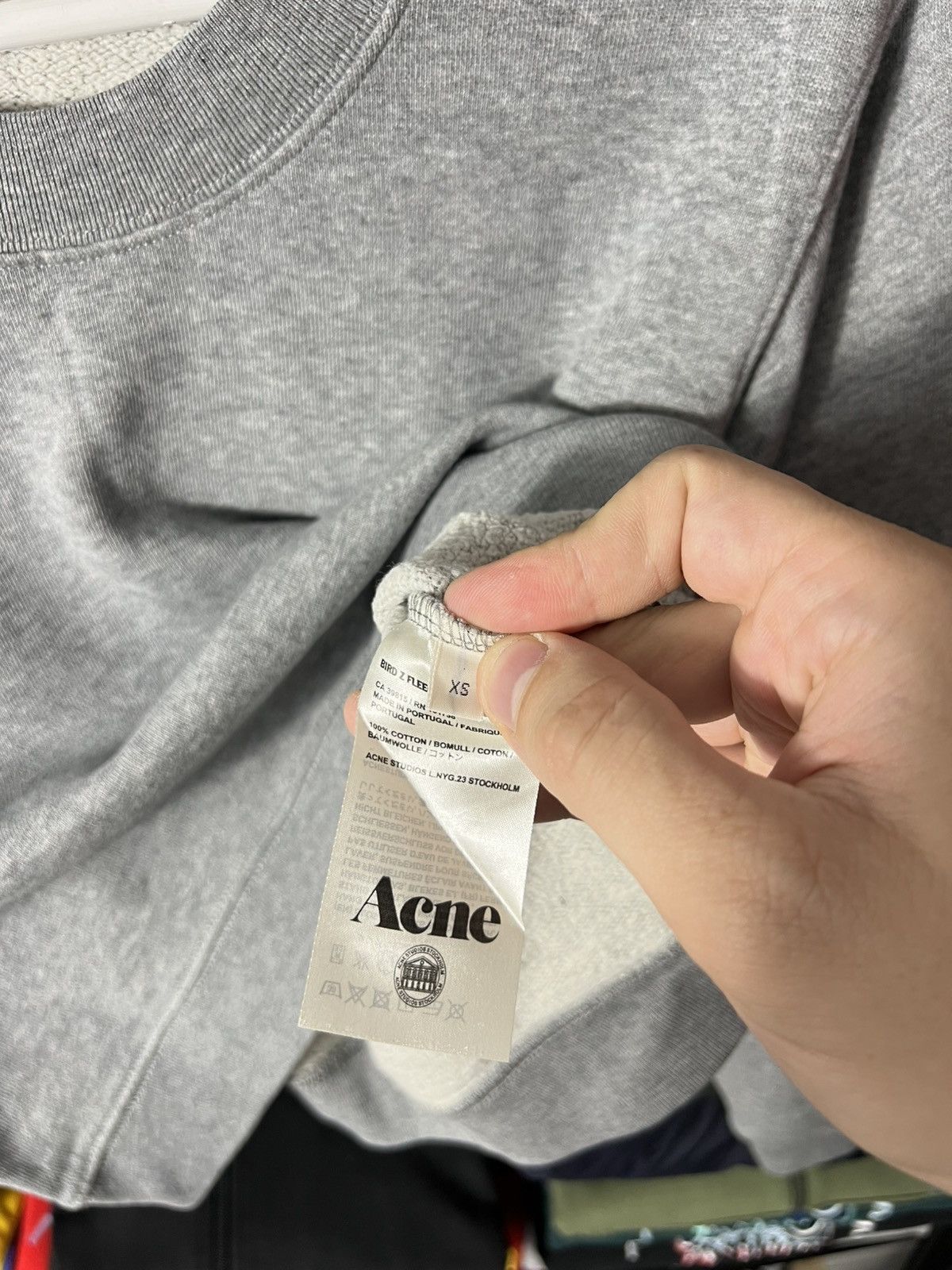 Acne Studios 🩶 Acne Studios Bird Z Sweatshirt Fleece Pullover Cropped Size XS / US 0-2 / IT 36-38 - 8 Thumbnail