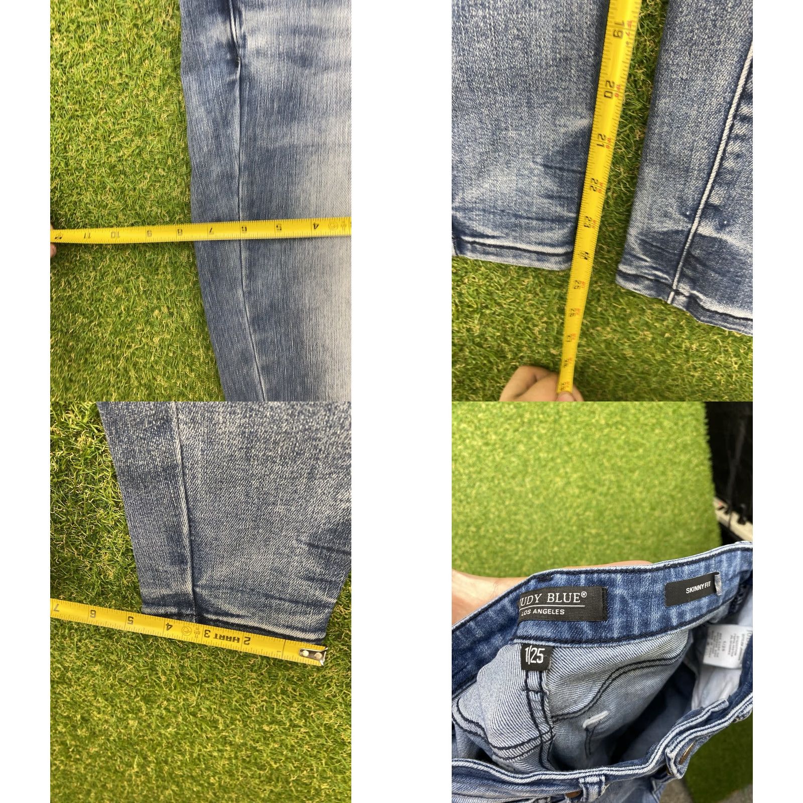 Vintage Judy Blue Jeans Womens 1/25 Mid Rise Skinny Medium Wash Whiskered Slimming 25x25 Blue Denim High-Rise? No, keep strict original words. Size 25" / US 0 / IT 36 - 8 Thumbnail