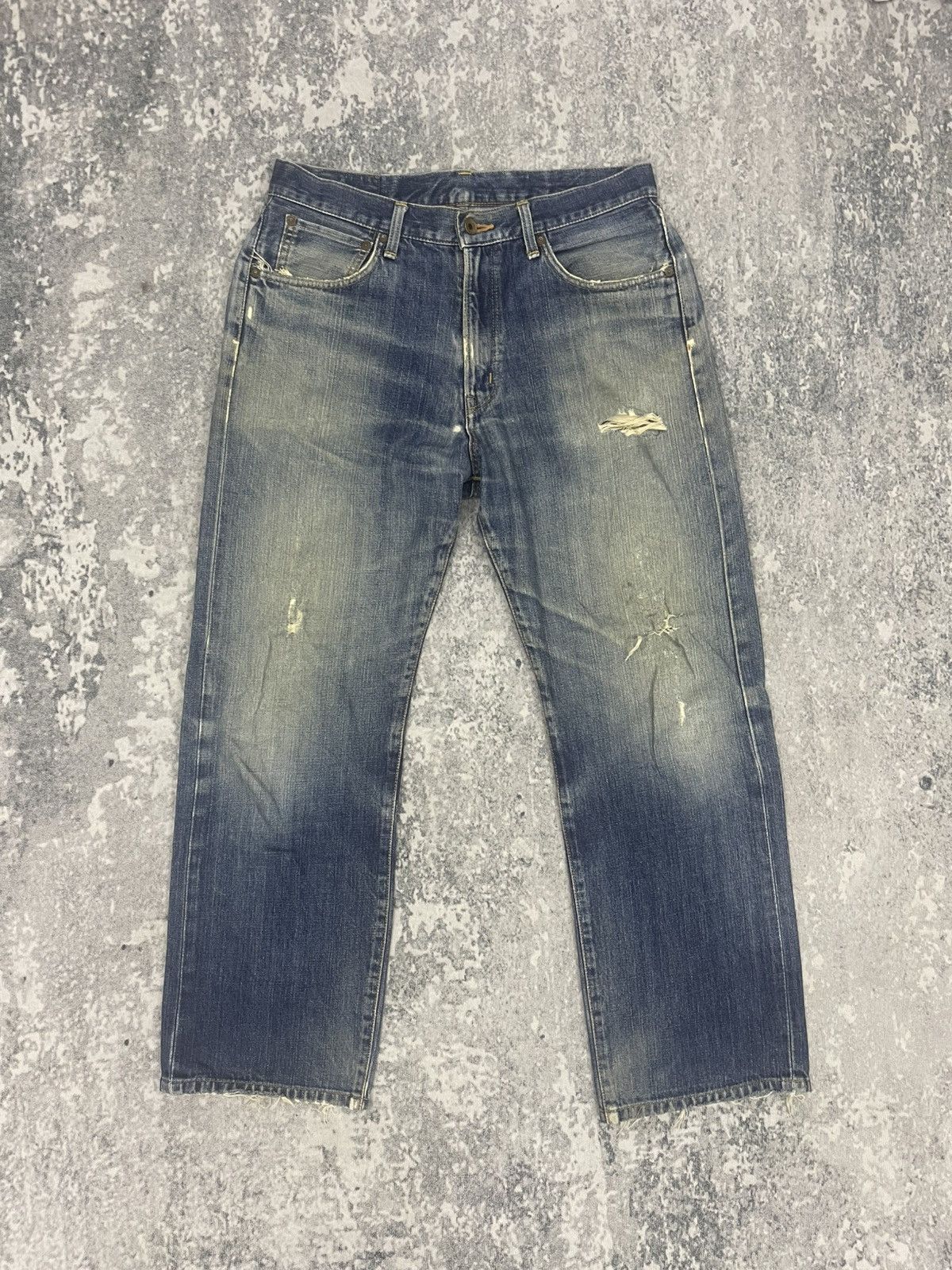 Edwin Edwin 505x Selvedge Distressed Denim Size US 33 - 1 Thumbnail