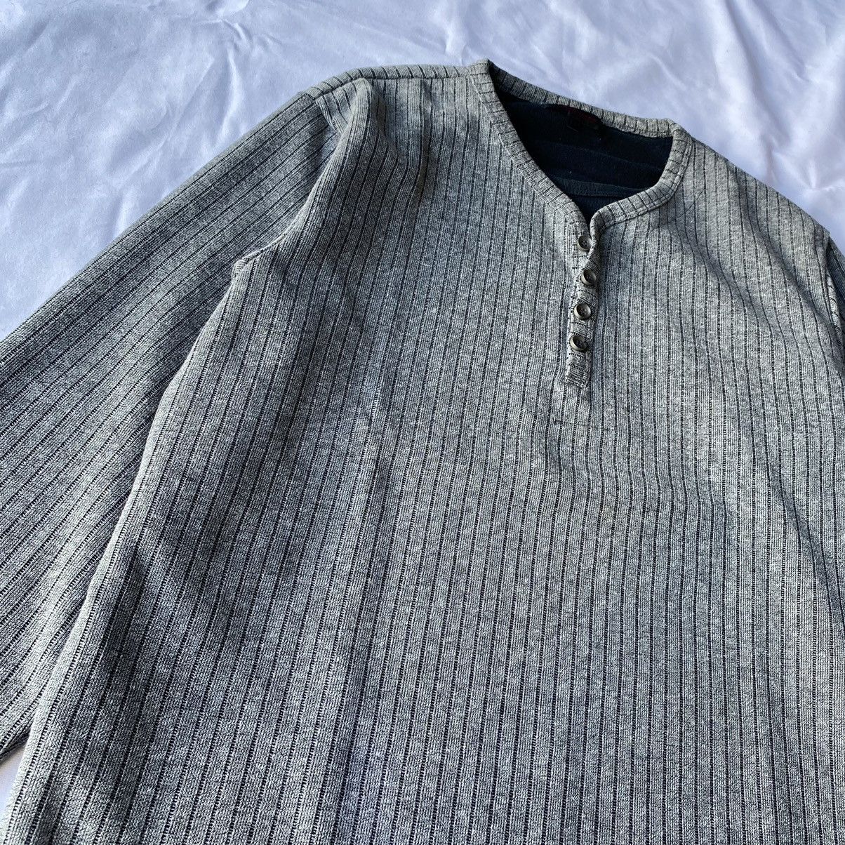 Issey Miyake × Japanese Brand Japanese Essential 90s Grunge Ribbed Button Up Henley Tees Size US L / EU 52-54 / 3 - 2 Thumbnail