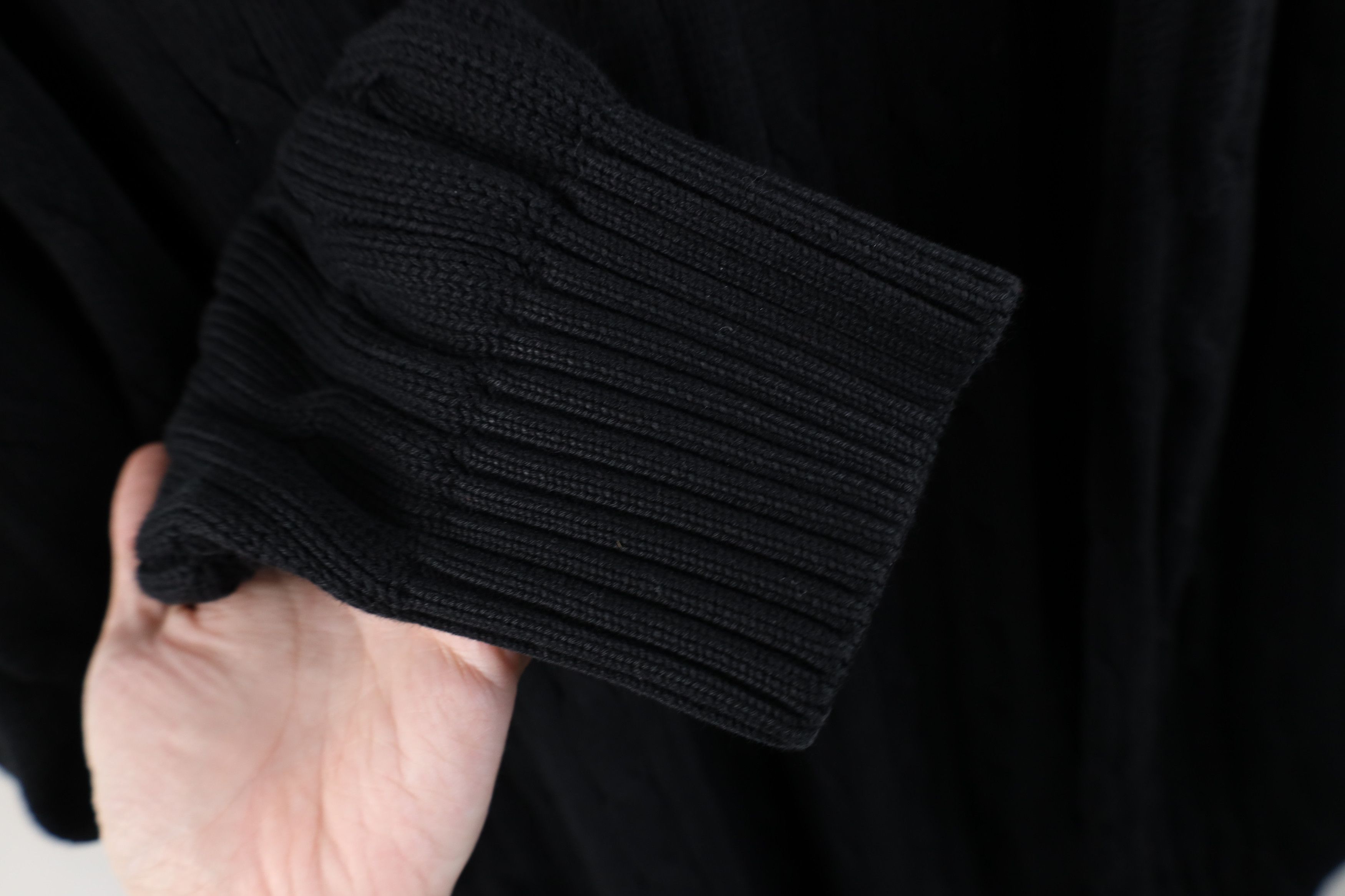 Vintage Vintage 90s Y2K Streetwear Cotton Cable Knit Sweater Black Size XXL / US 16-18 / IT 52-54 - 5 Thumbnail