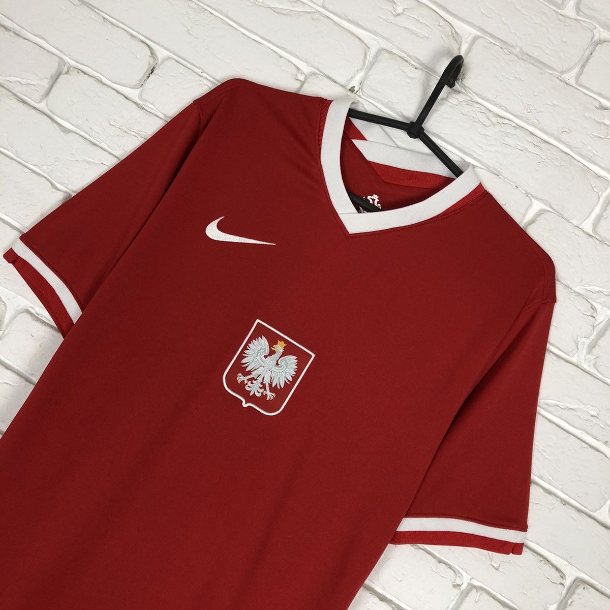 Nike Poland national team 2020 2022 away soccer jersey Size US L / EU 52-54 / 3 - 2 Thumbnail