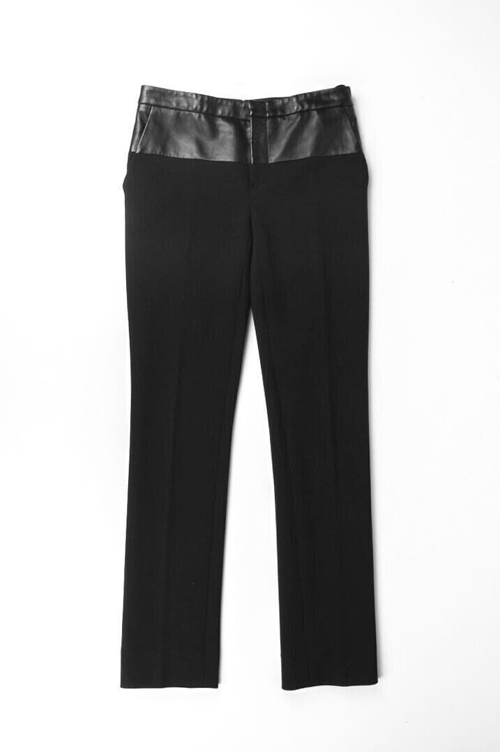 image of Gucci Woman Nylon Black Pants Leather Details Fits Size W28, Women's