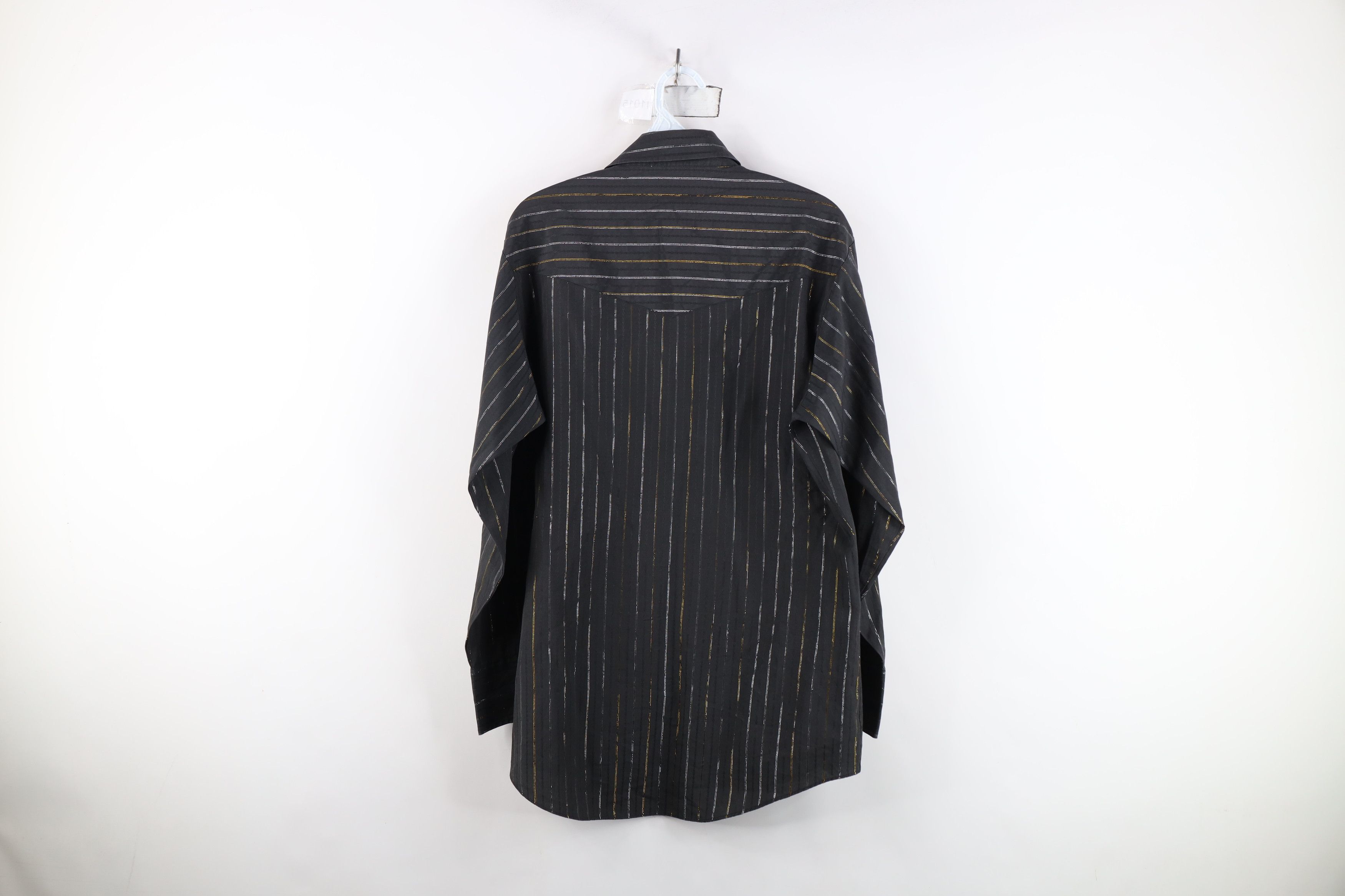 Vintage Vintage 90s Streetwear Metallic Striped Western Button Shirt Size US M / EU 48-50 / 2 - 10 Thumbnail