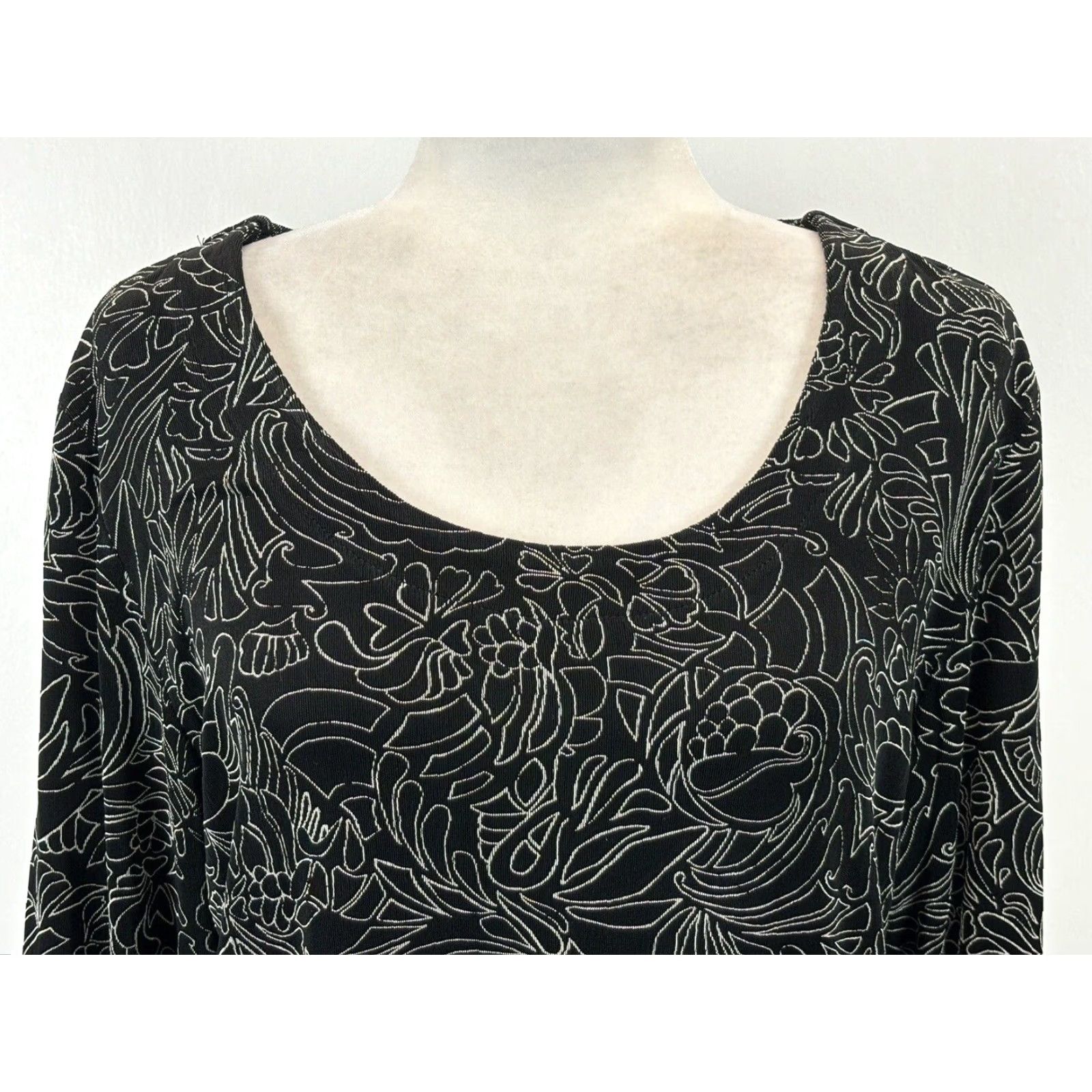 Vintage Chicos Travelers Shirt Womens Black Acetate Blend 2 US Large Size XS / US 0-2 / IT 36-38 - 5 Thumbnail