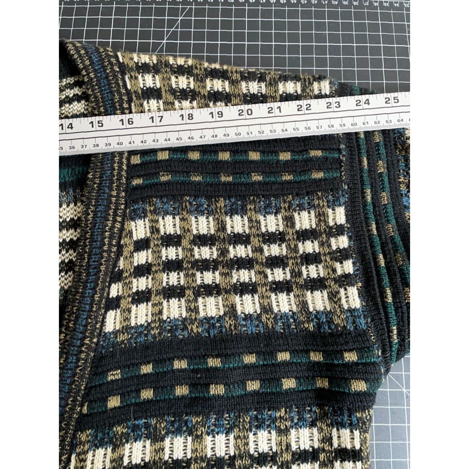 Vintage VINTAGE Textured Check Pattern Cardigan Sweater Mens Large Black Green 90s Retro Preppy Size US L / EU 52-54 / 3 - 7 Thumbnail