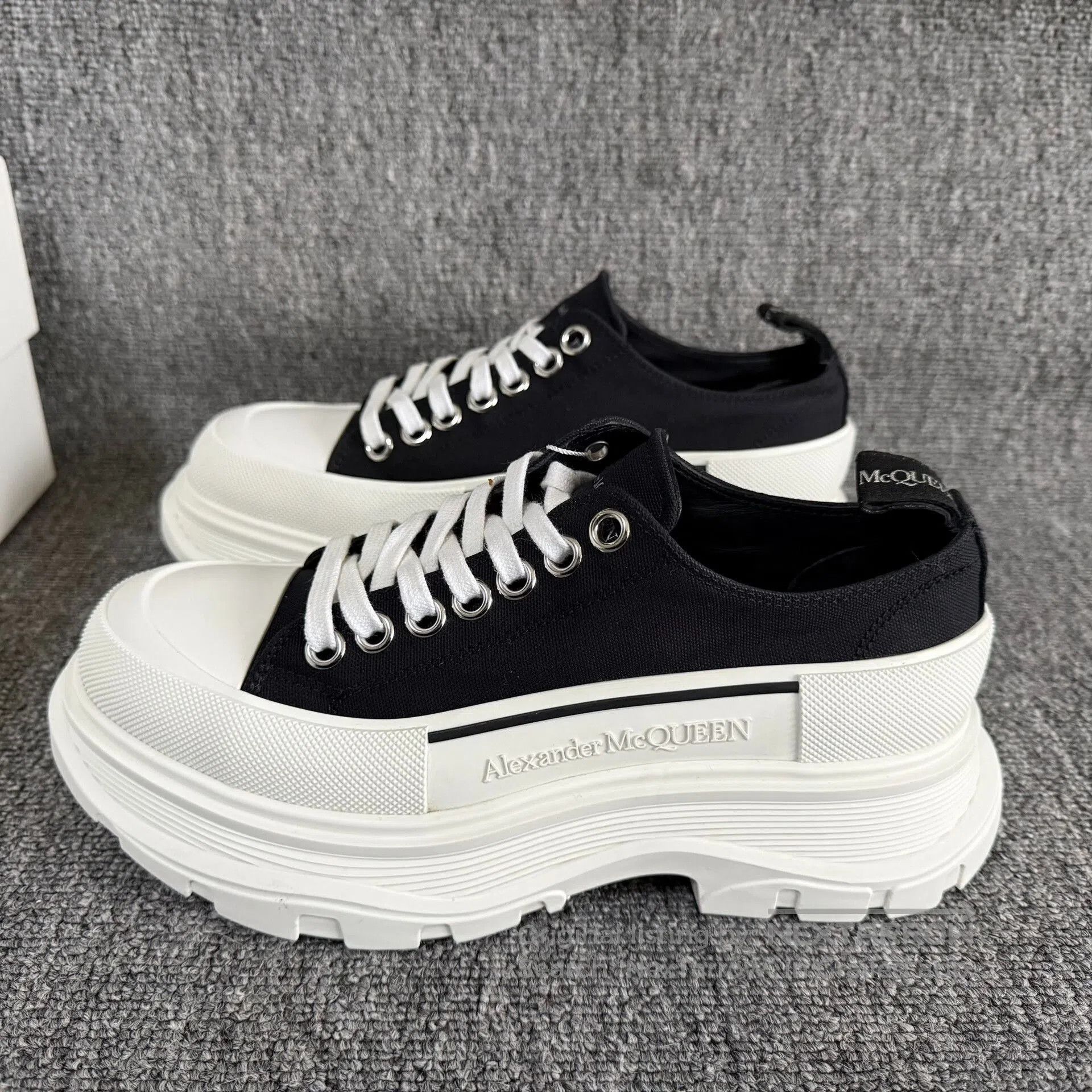 Alexander McQueen Alexander McQueen Platform Canvas Shoes. Size US 7 / IT 37 - 1 Thumbnail