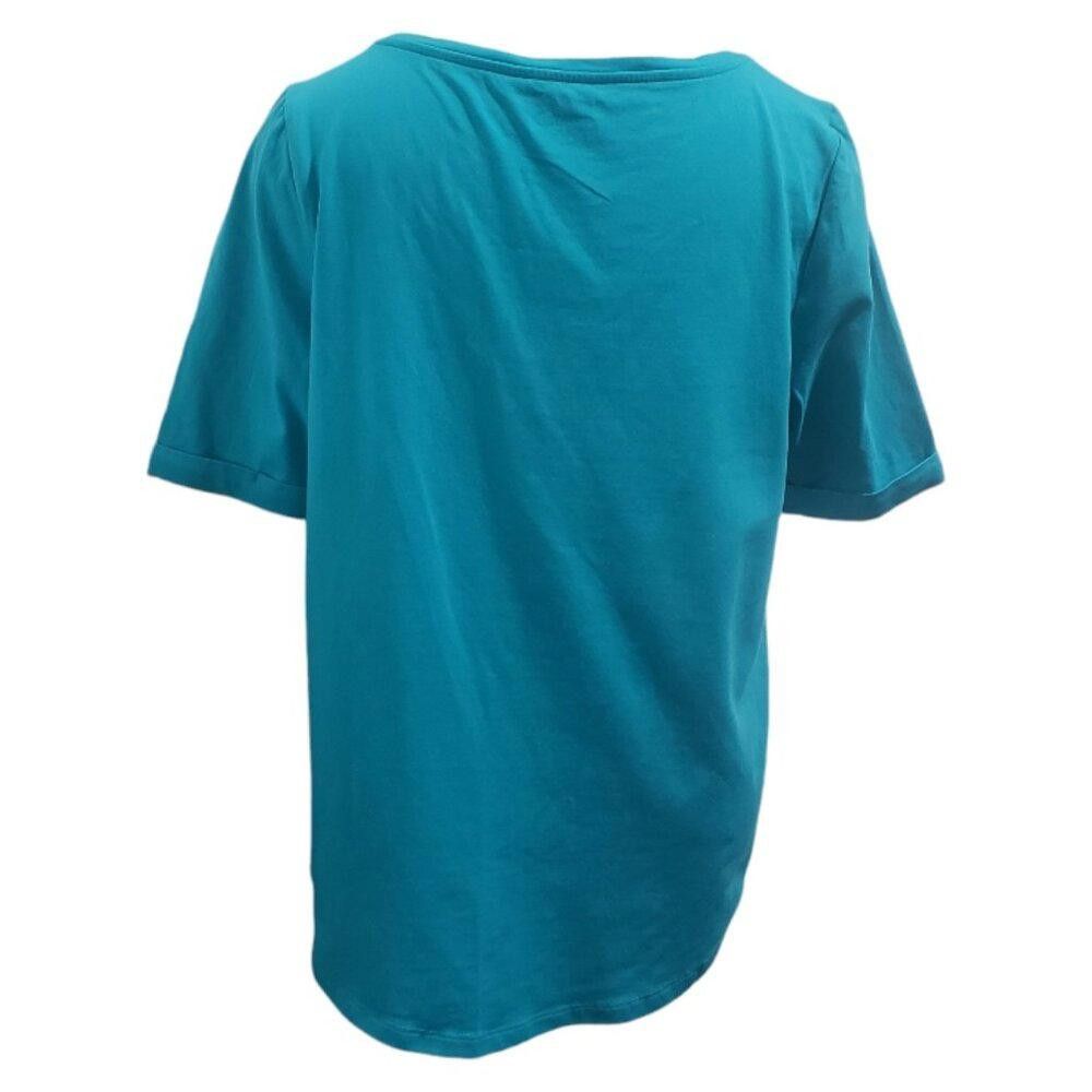 Chicos CT1808 Chico's Aqua Short Sleeve T-Shirt M Size M / US 6-8 / IT 42-44 - 3 Thumbnail