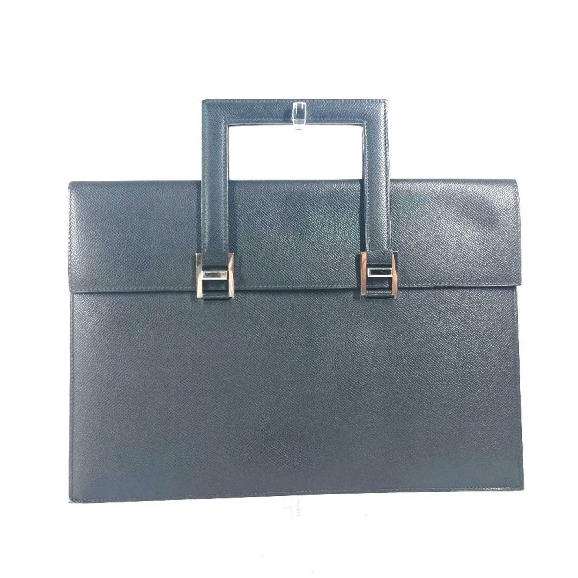 Hermes HERMES Briefcase 365 Document Bag Handbag Business Leather Men's Black Size ONE SIZE - 1 Thumbnail