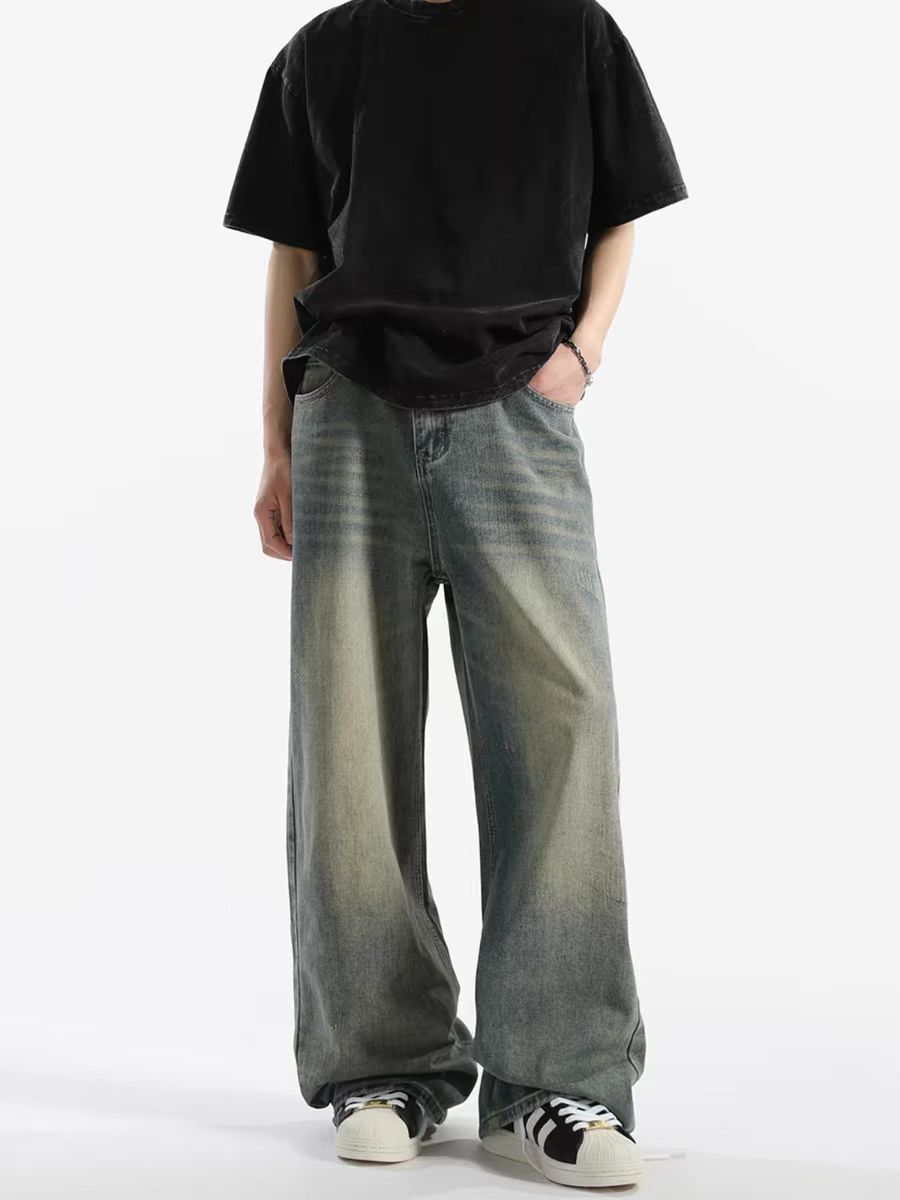 Japanese Brand × Jean Vintage washed baggy straight leg jeans Size US 32 / EU 48 - 2 Thumbnail