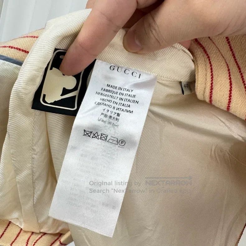 Gucci Gucci MLB co-branded embroidered striped woollen suit jack Size S / US 4 / IT 40 - 6 Thumbnail