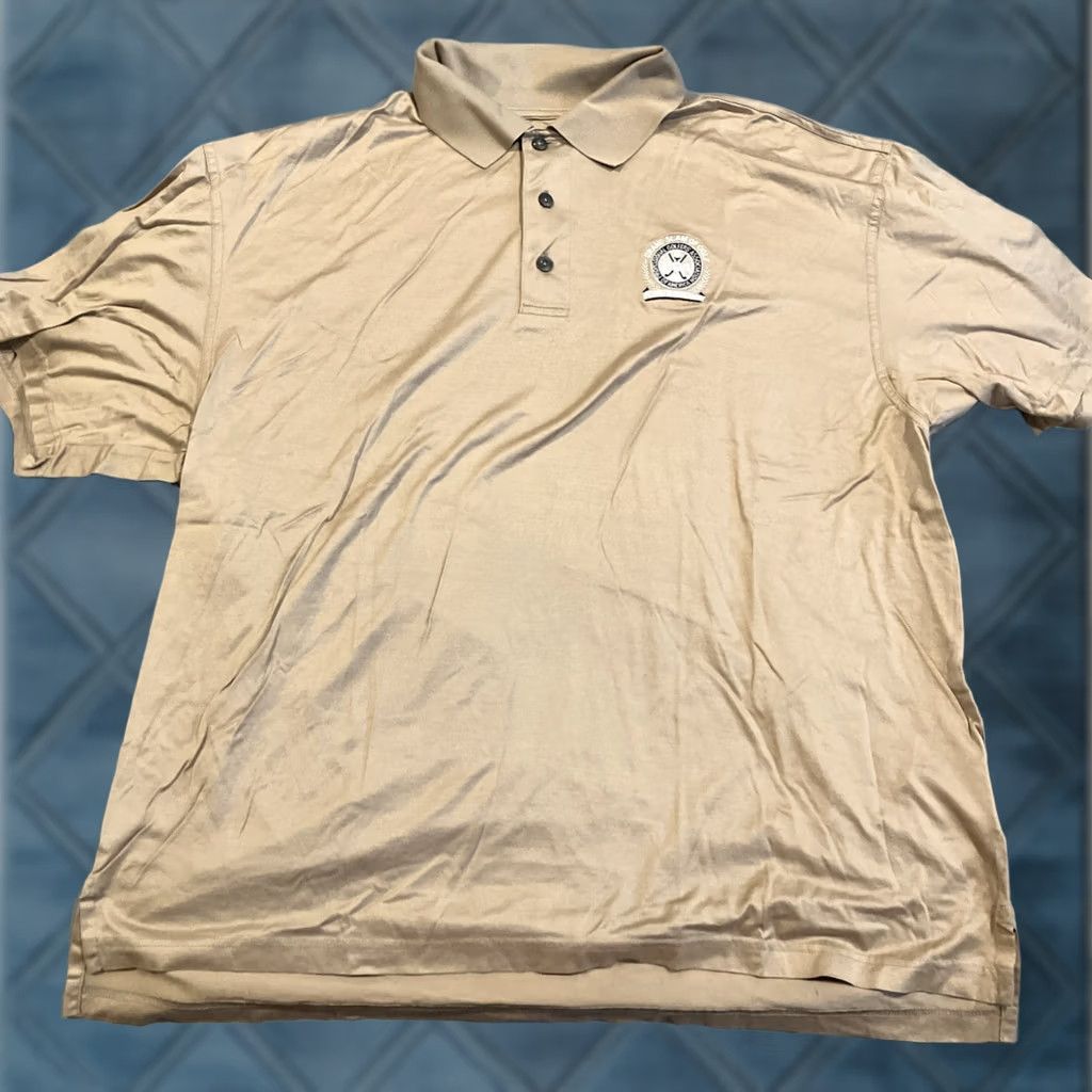 Vintage VINTAGE Ashworth Polo Men XL Beige Tiger Golf Poipu Bay Kauai Grand Slam Of Golf Polo Size US XL / EU 56 / 4 - 1 Thumbnail