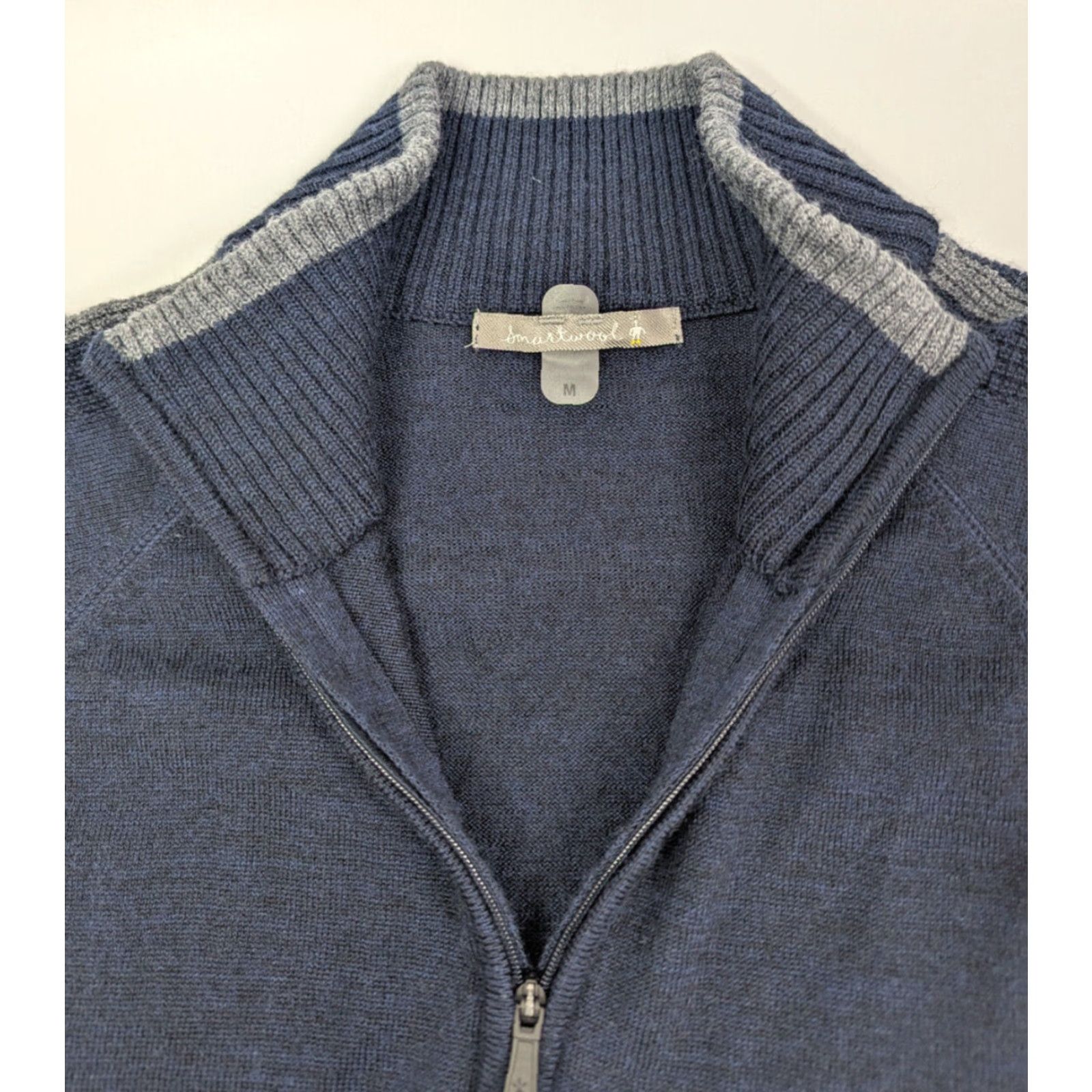 Smartwool Smartwool Merino Blend Quarter Zip Pullover Mock Neck Navy Blue Men’s Medium Size US M / EU 48-50 / 2 - 7 Thumbnail