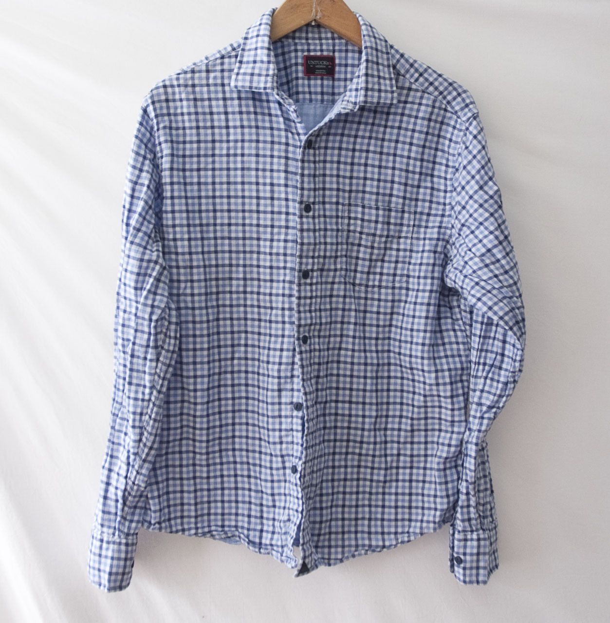 UNTUCKit UntucKit Flannel Shirt Size M Blue Plaid Size US M / EU 48-50 / 2 - 1 Thumbnail