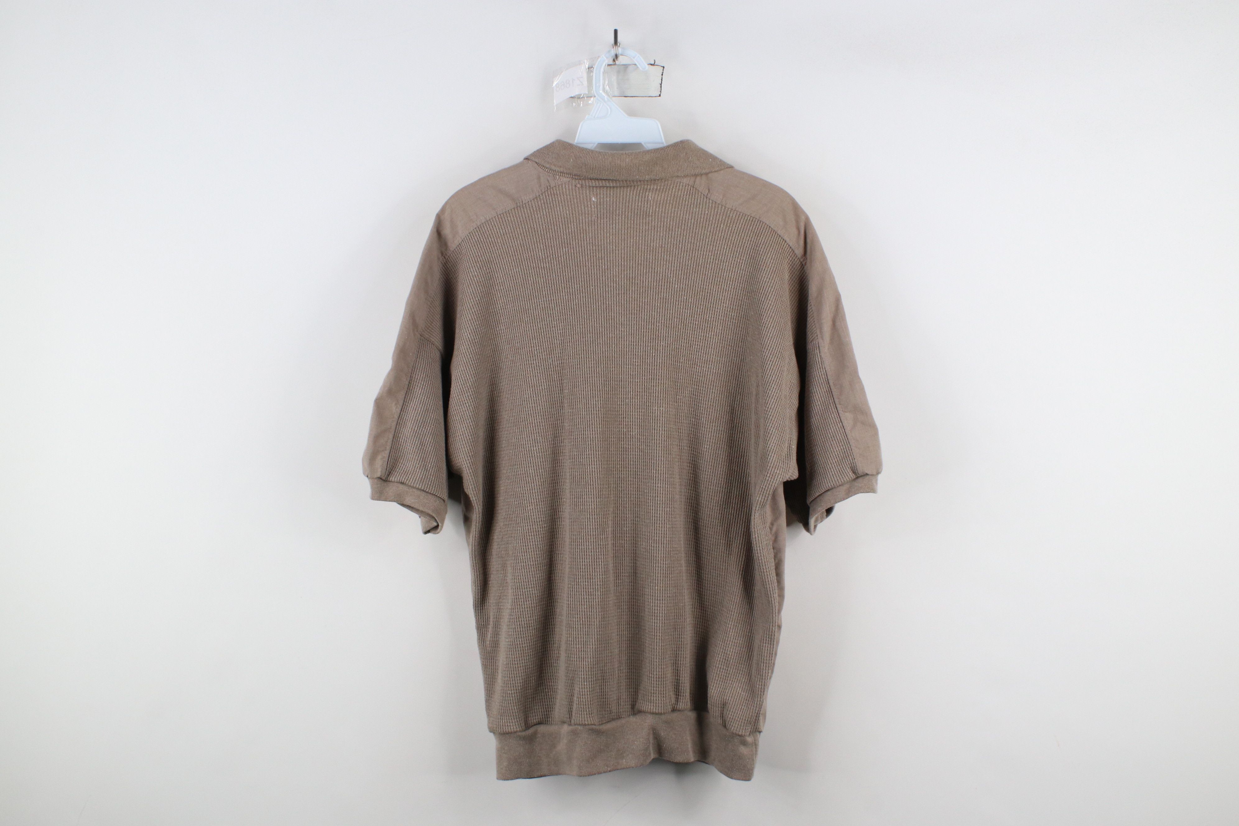 Vintage Vintage 90s Streetwear Thermal Waffle Pullover Polo Shirt Size US L / EU 52-54 / 3 - 10 Thumbnail