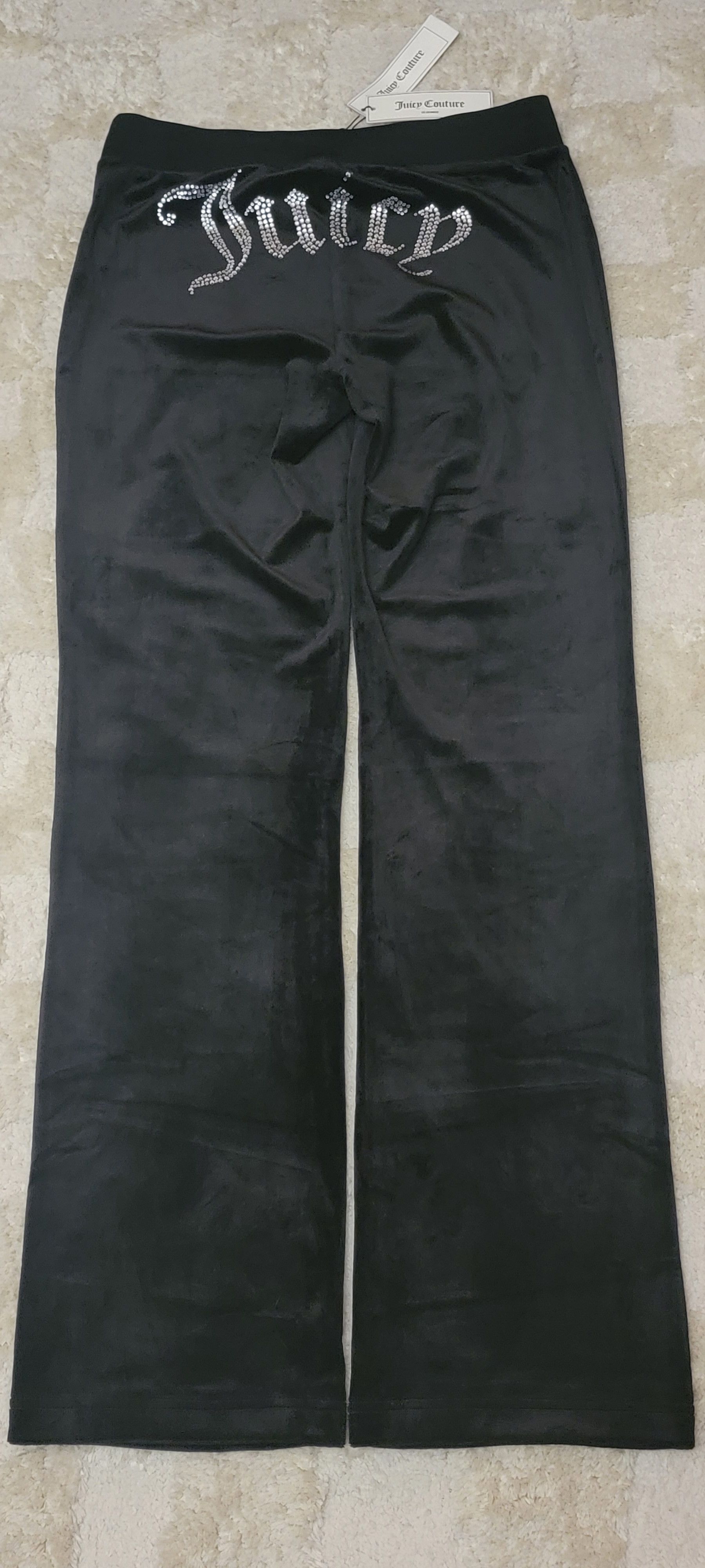 Juicy Couture OG Big Bling Velour Track Pants Size 26" / US 2 / IT 38 - 3 Thumbnail