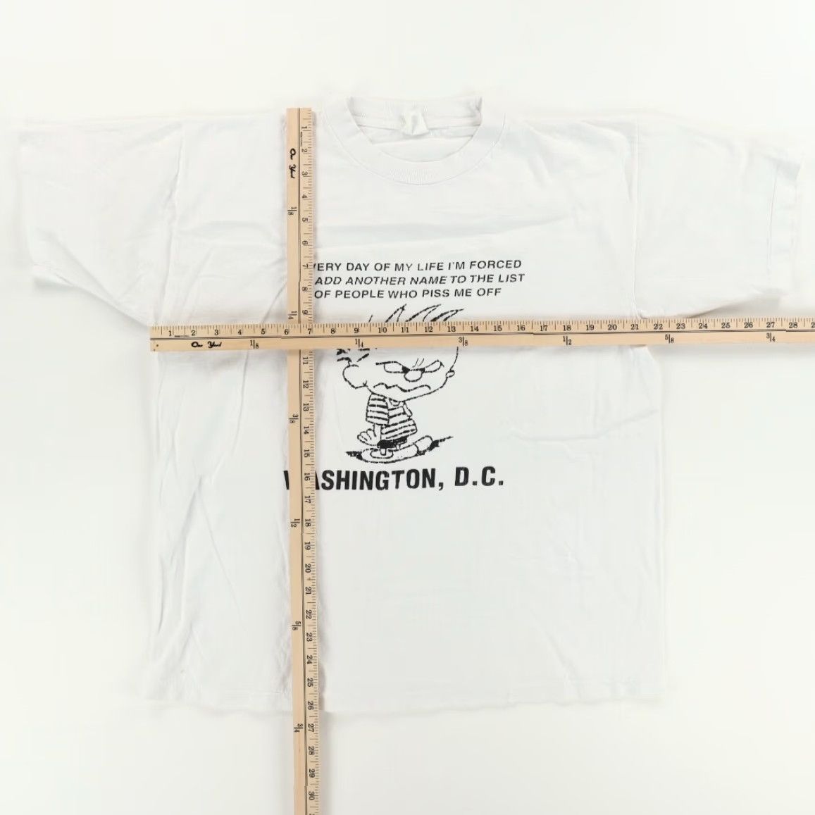 Vintage VTG Bay Club Calvin and Hobbes Washington DC Solid T-Shirt White Men's L Shirt Mens VTG Size US L / EU 52-54 / 3 - 3 Thumbnail