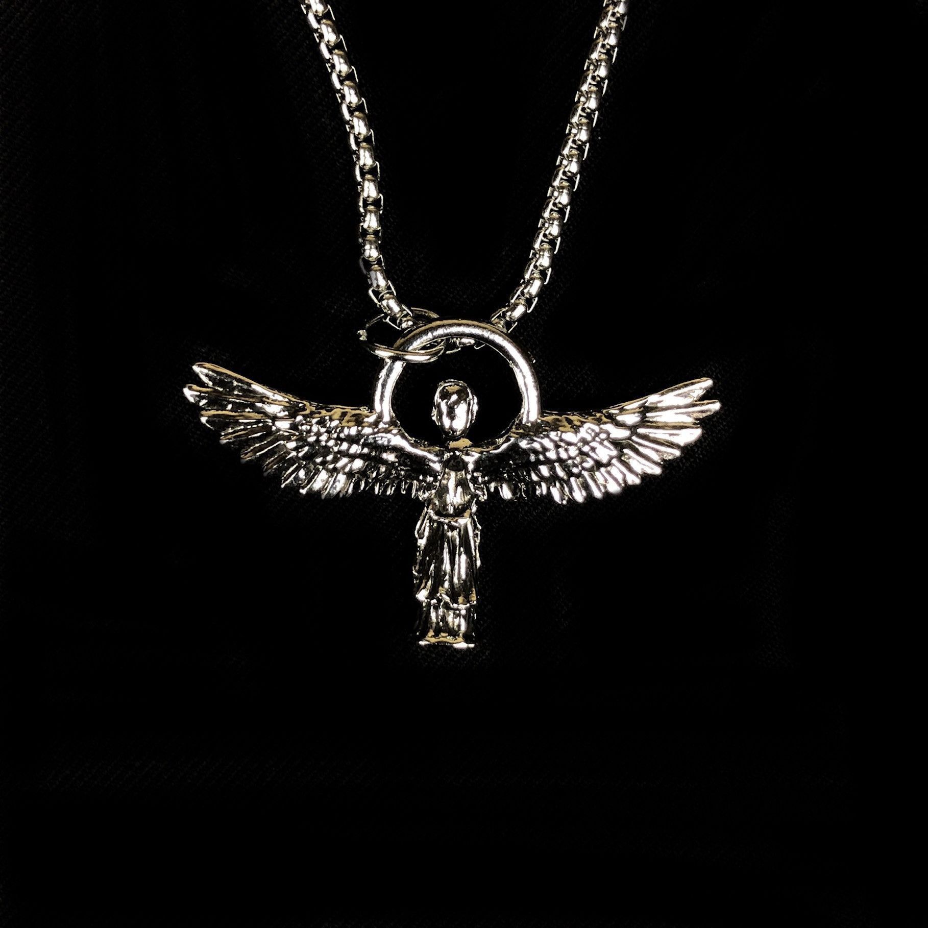 Jewelry Angel Necklace Punk Chain Y2K Size ONE SIZE - 2 Thumbnail
