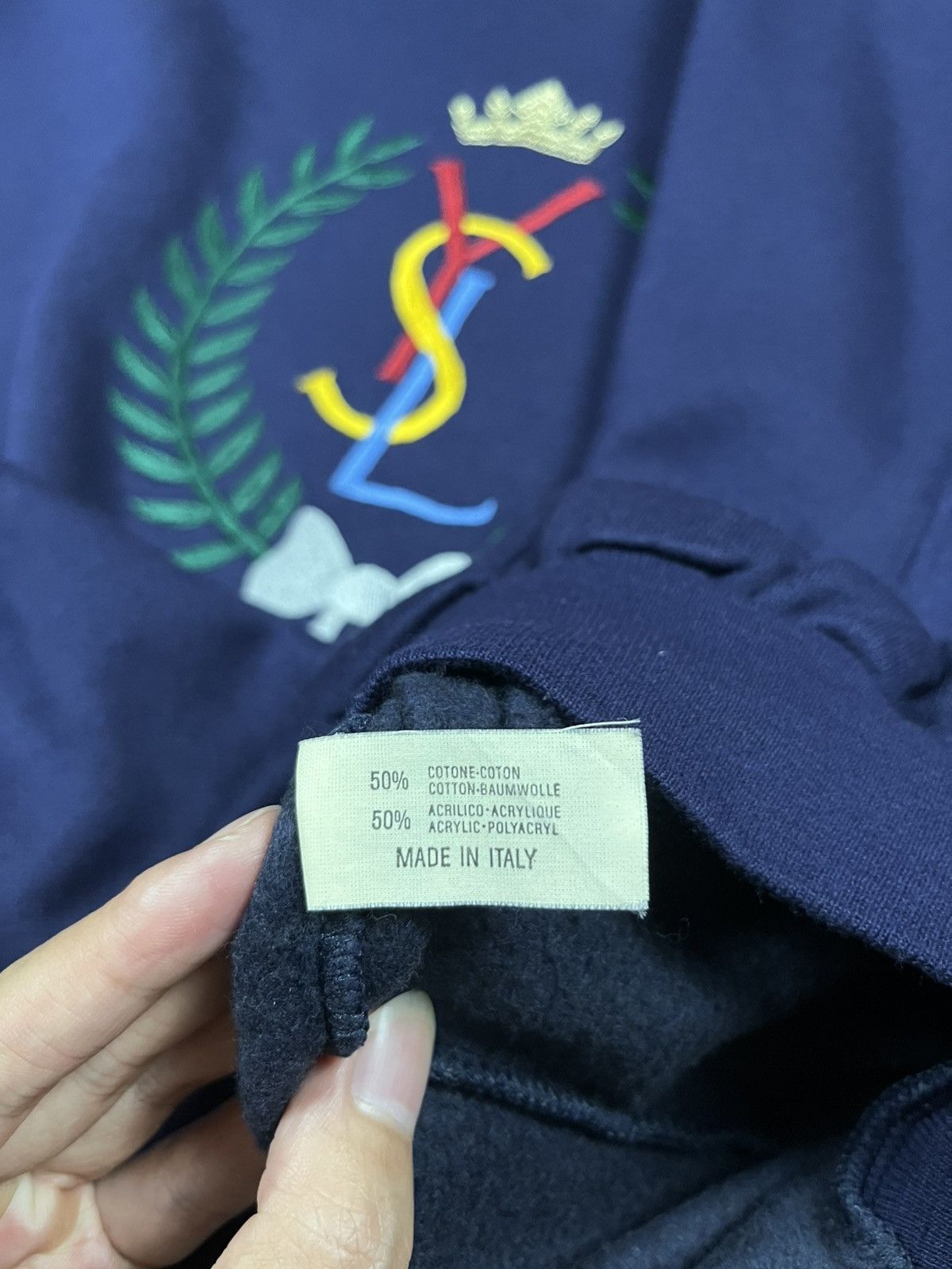 Yves Saint Laurent 90s YSL embroidery sweatshirt Size US M / EU 48-50 / 2 - 10 Thumbnail