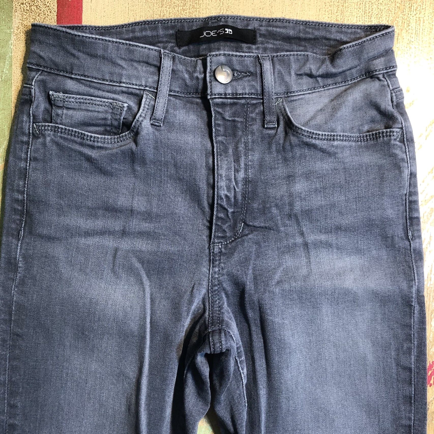 Vintage Joes Jeans Ewing Womens 25 X 27 Inseam Skinny Ankle Gray Stretch Denim Size 42" / US 20 - 4 Thumbnail